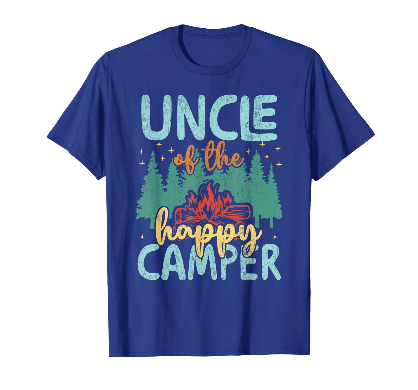Uncle of Happy Camper 1st Birthday Party Retro Uncle T-Shirt