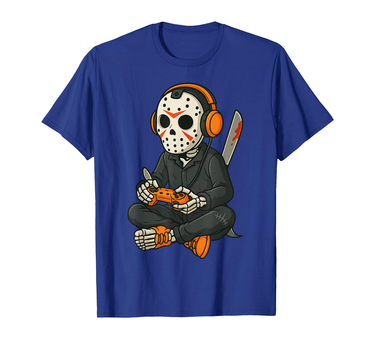 Halloween Skeleton Gamer Video Gaming Funny Skeleton Gaming T-Shirt