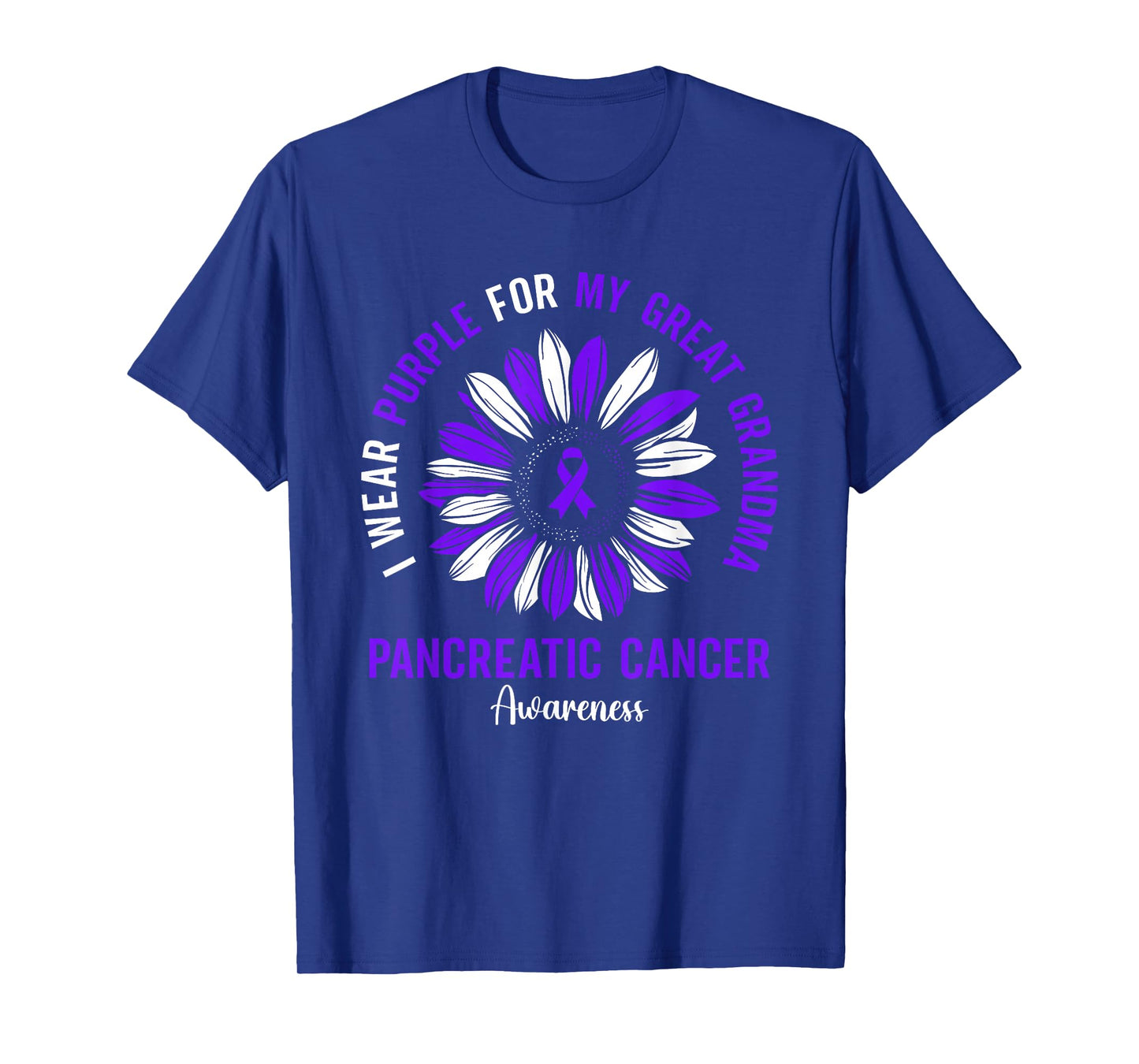 I Wear Purple For My Great Grandma Pancreatic Cancer T-Shirt