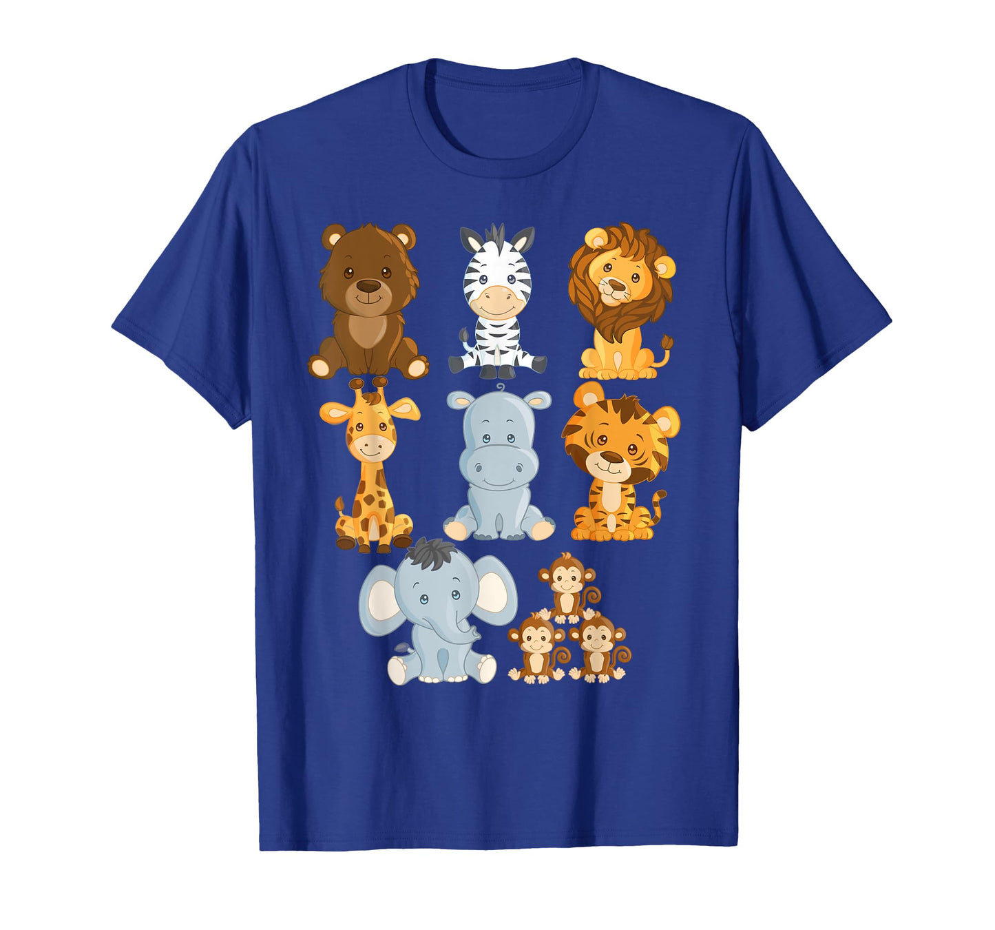 Boy's Girl's Safari Zoo Jungle Animals For Toddlers T-Shirt