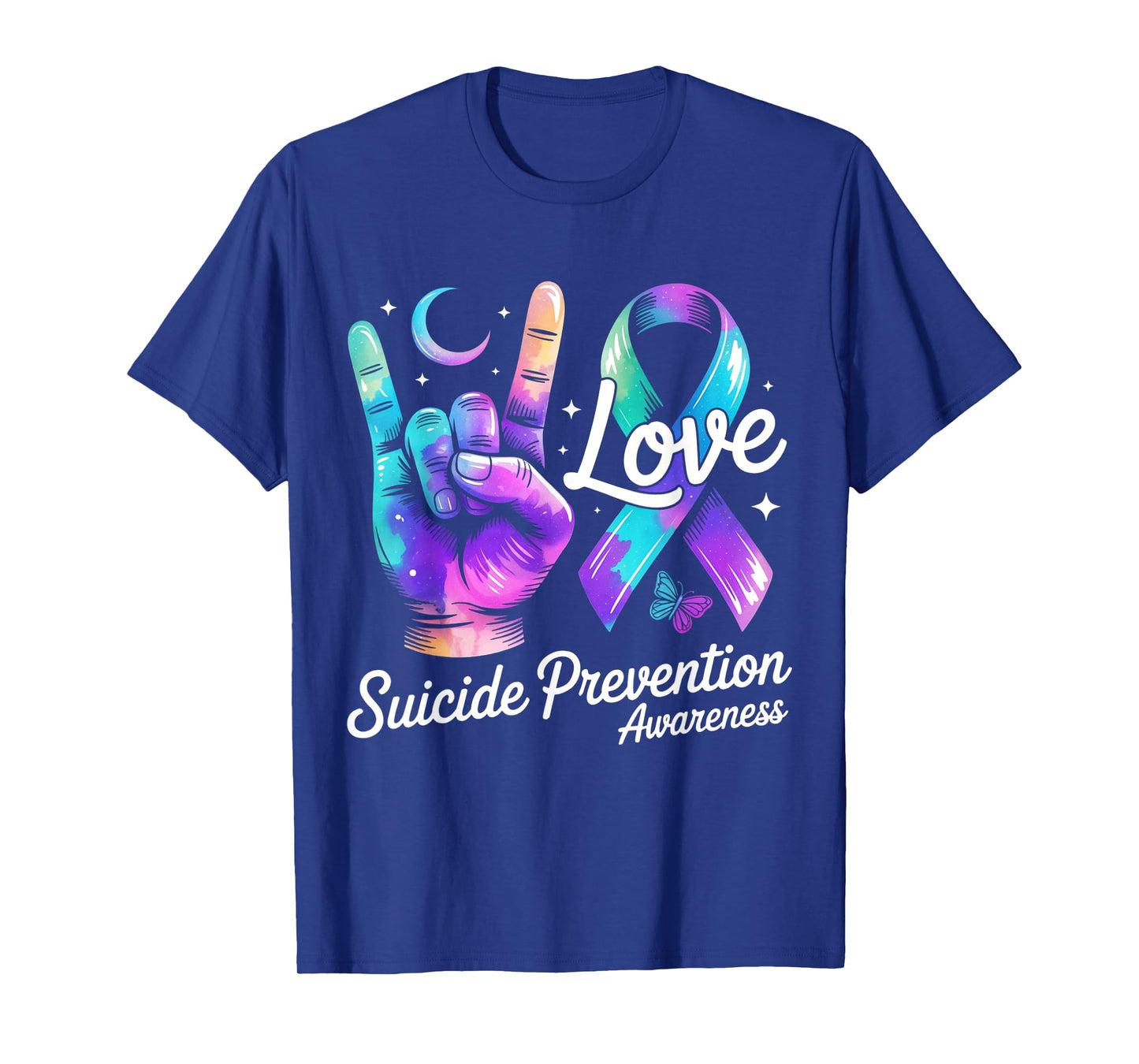 Love Hand Sign Suicide Prevention Awareness September Ribbon T-Shirt