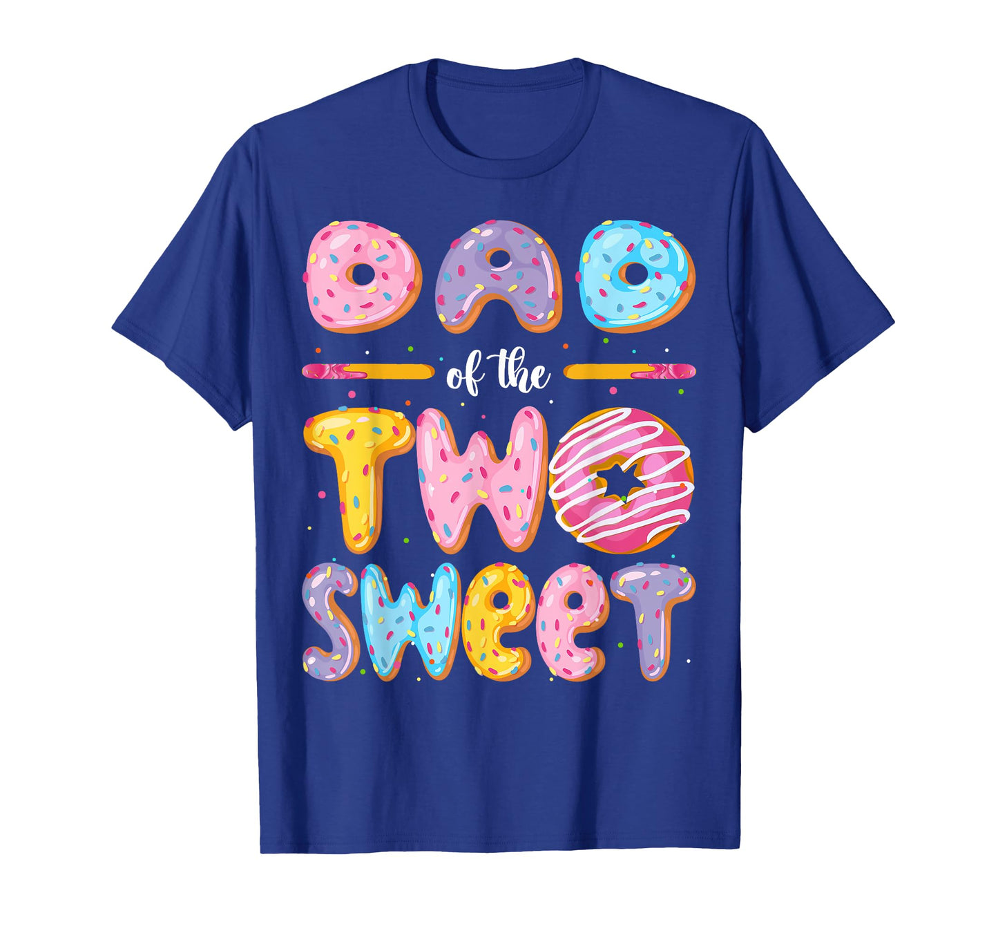 Dad Of The Two Sweet Donut 2Nd Birthday Boy Girl T-Shirt