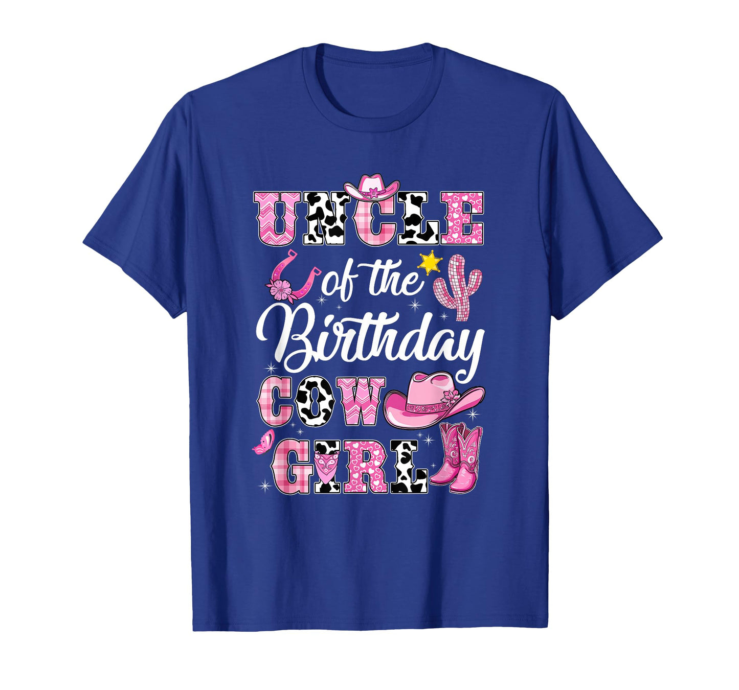 Uncle Of The Birthday Cow Girl Western Cowgirl 1St Birthday T-Shirt