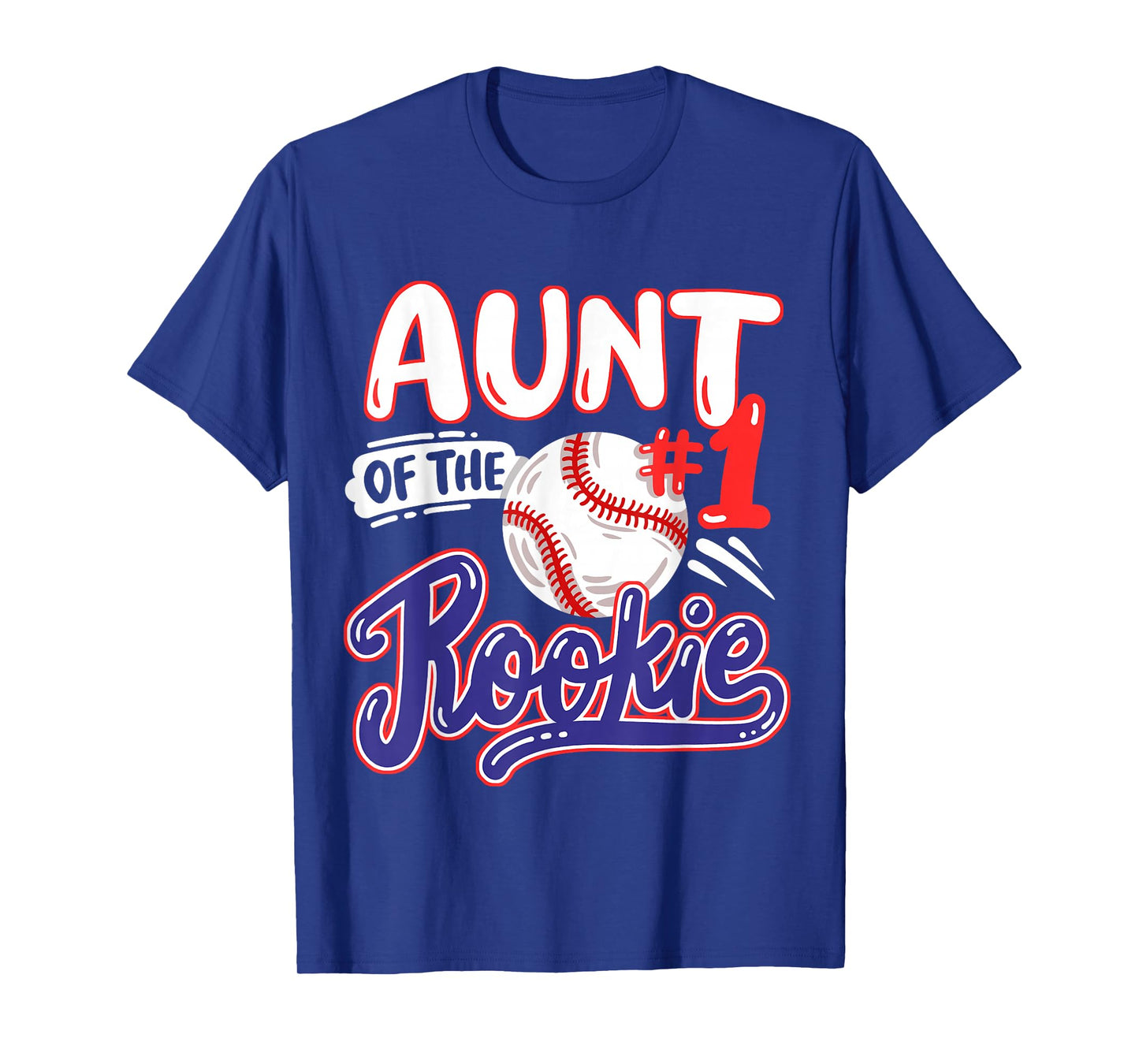 Aunt of Rookie 1st Baseball Birthday Party Theme Matching T-Shirt