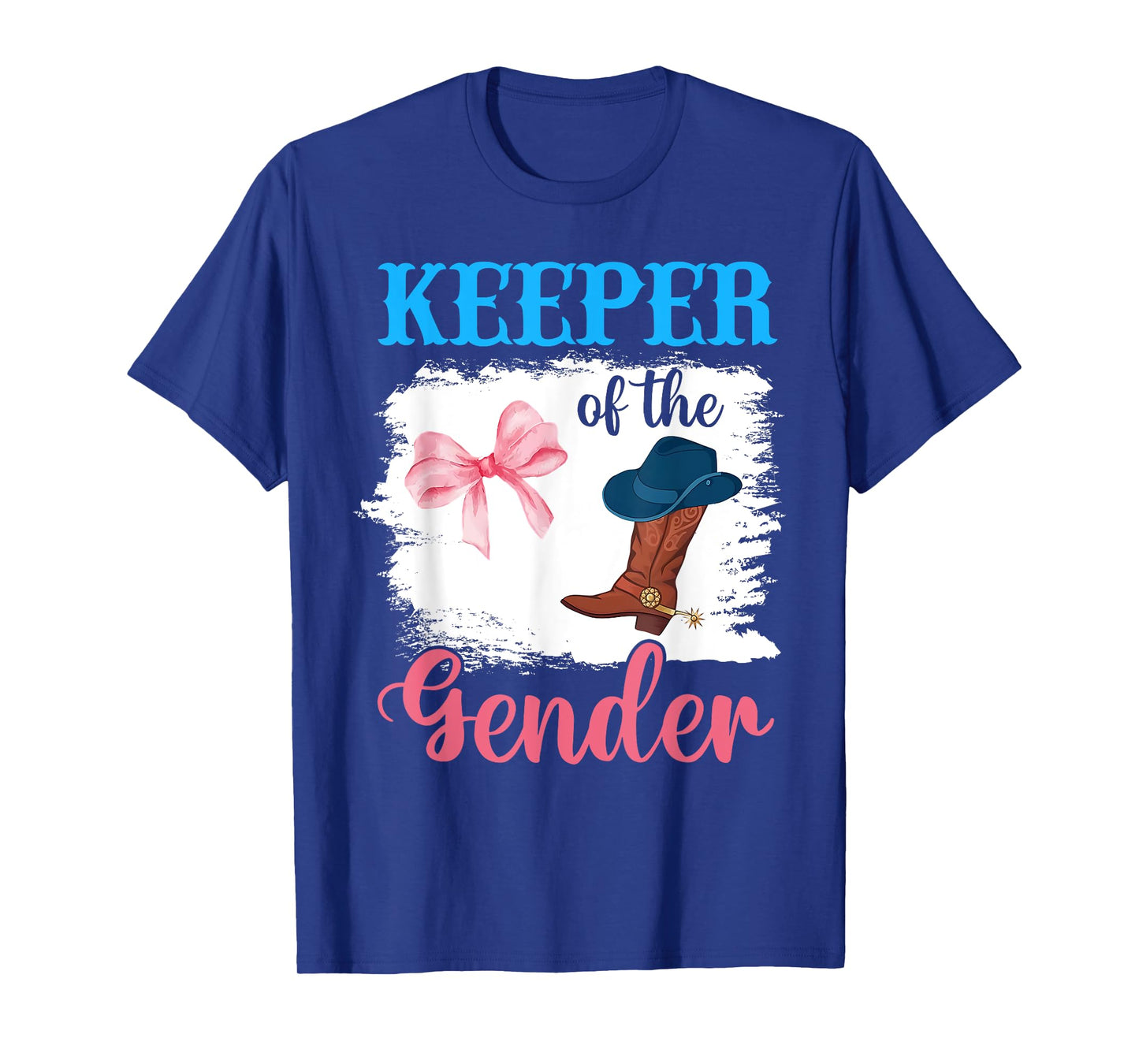 Boots or Bows Gender Reveal Decorations Keeper of the Gender T-Shirt