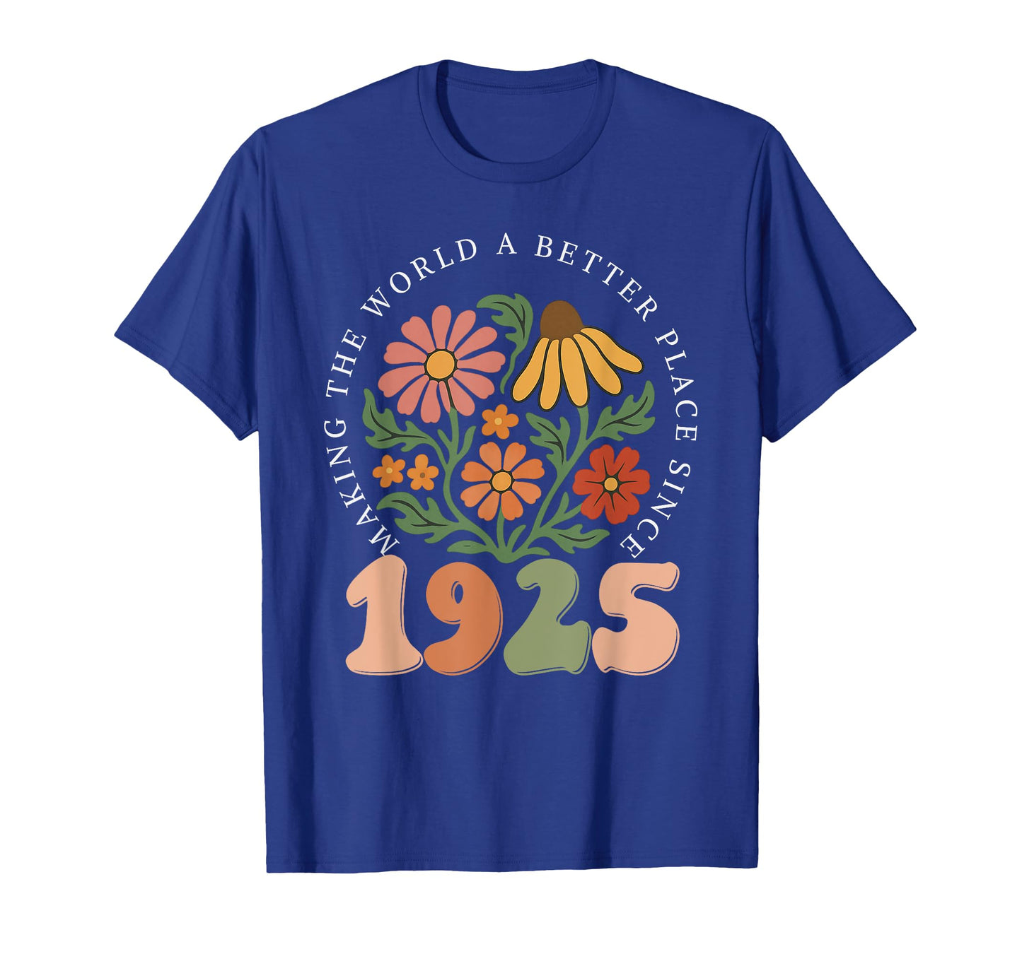 100 Years Old Vintage 1925 100th Birthday Wildflower Women T-Shirt