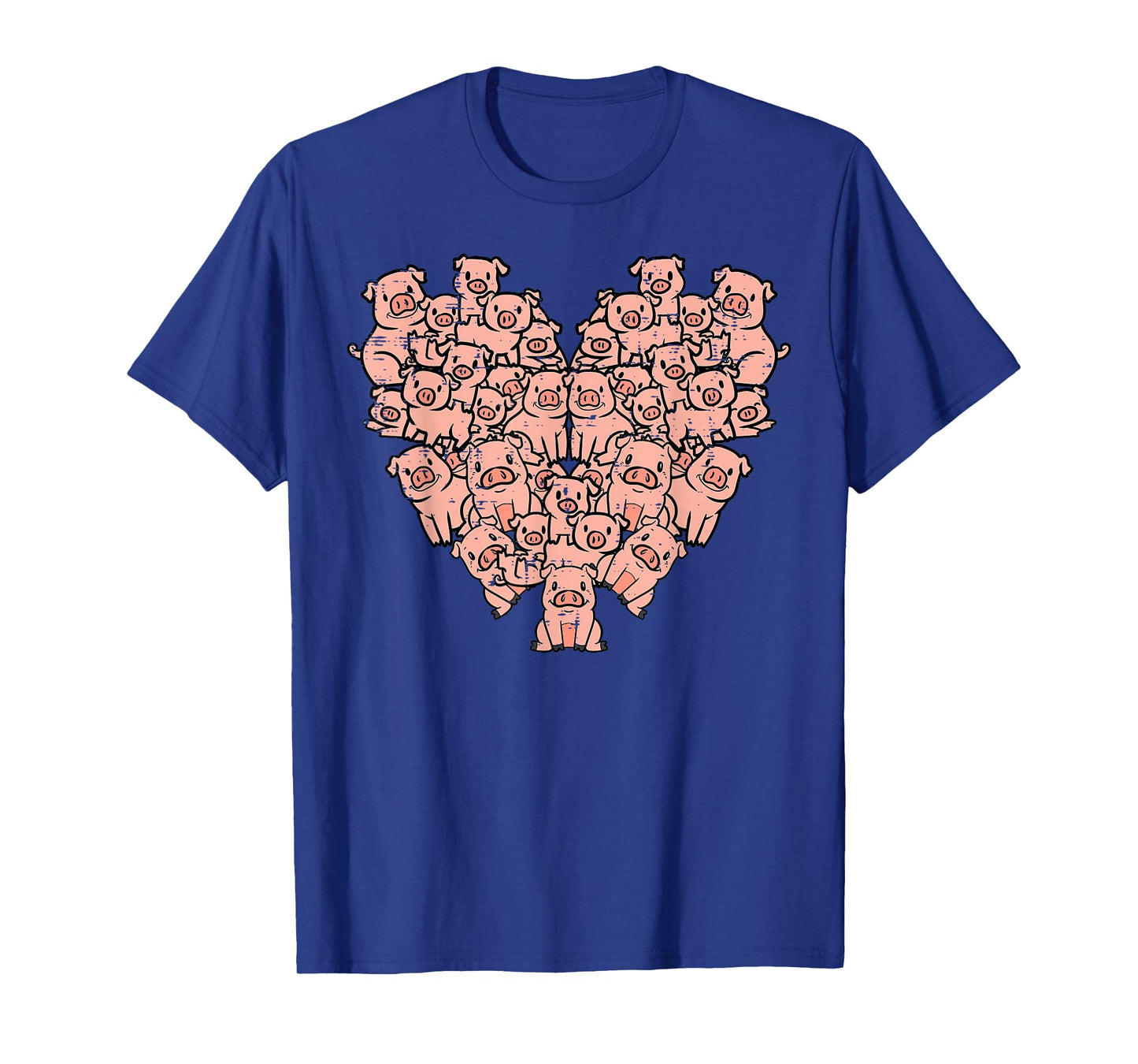 Pigs Heart Shape Cute Love Hog Swine Girls Kids Women Men T-Shirt