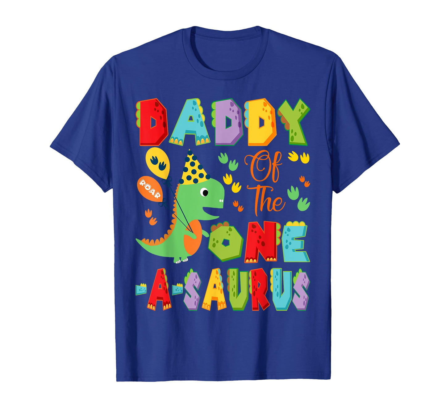 Daddy Of The One-A-Saurus 1St Birthday Boy Dinosaur T-Shirt
