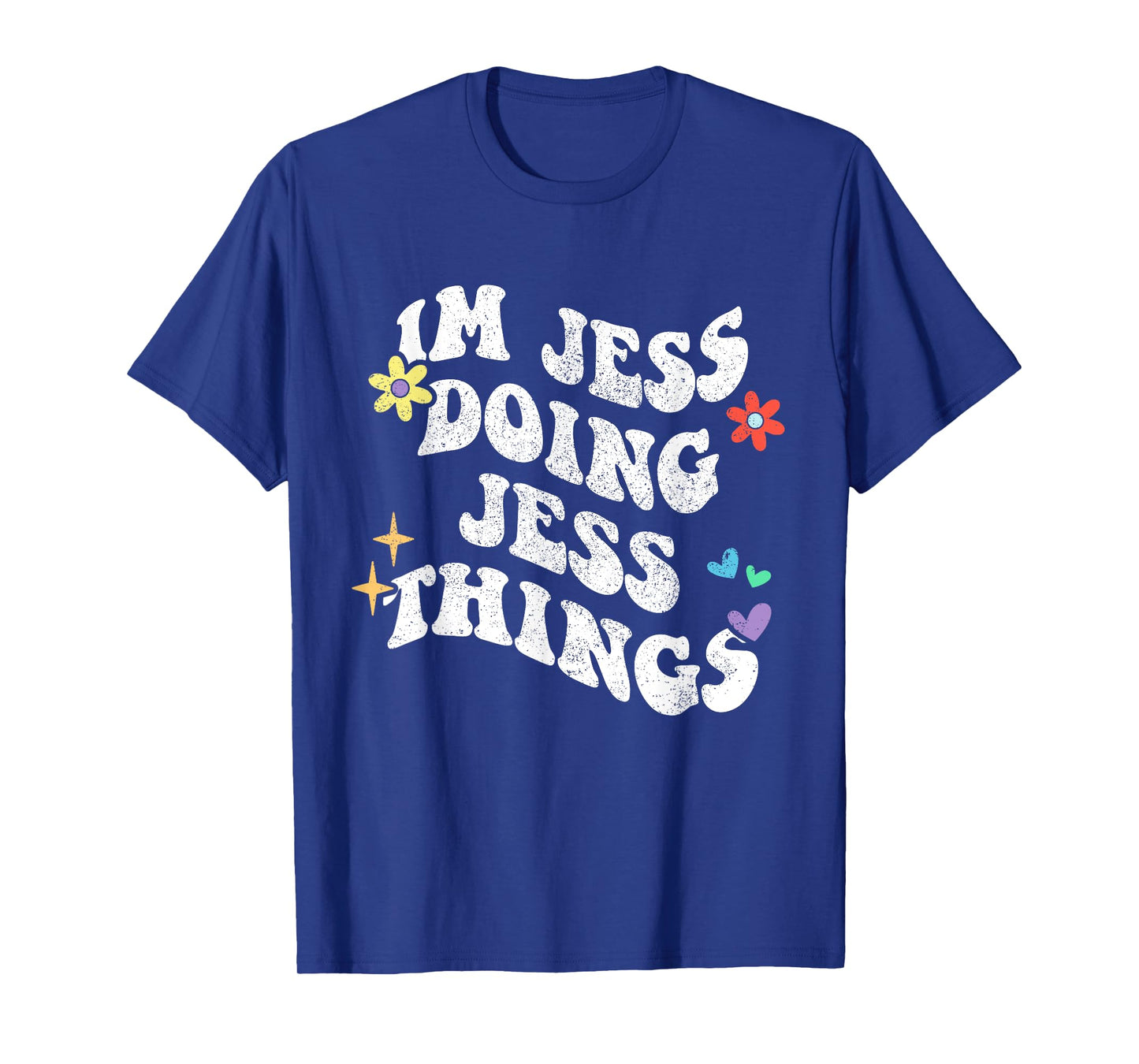 Retro Groovy Im Jess Doing Jess Things Funny Mother's Day T-Shirt