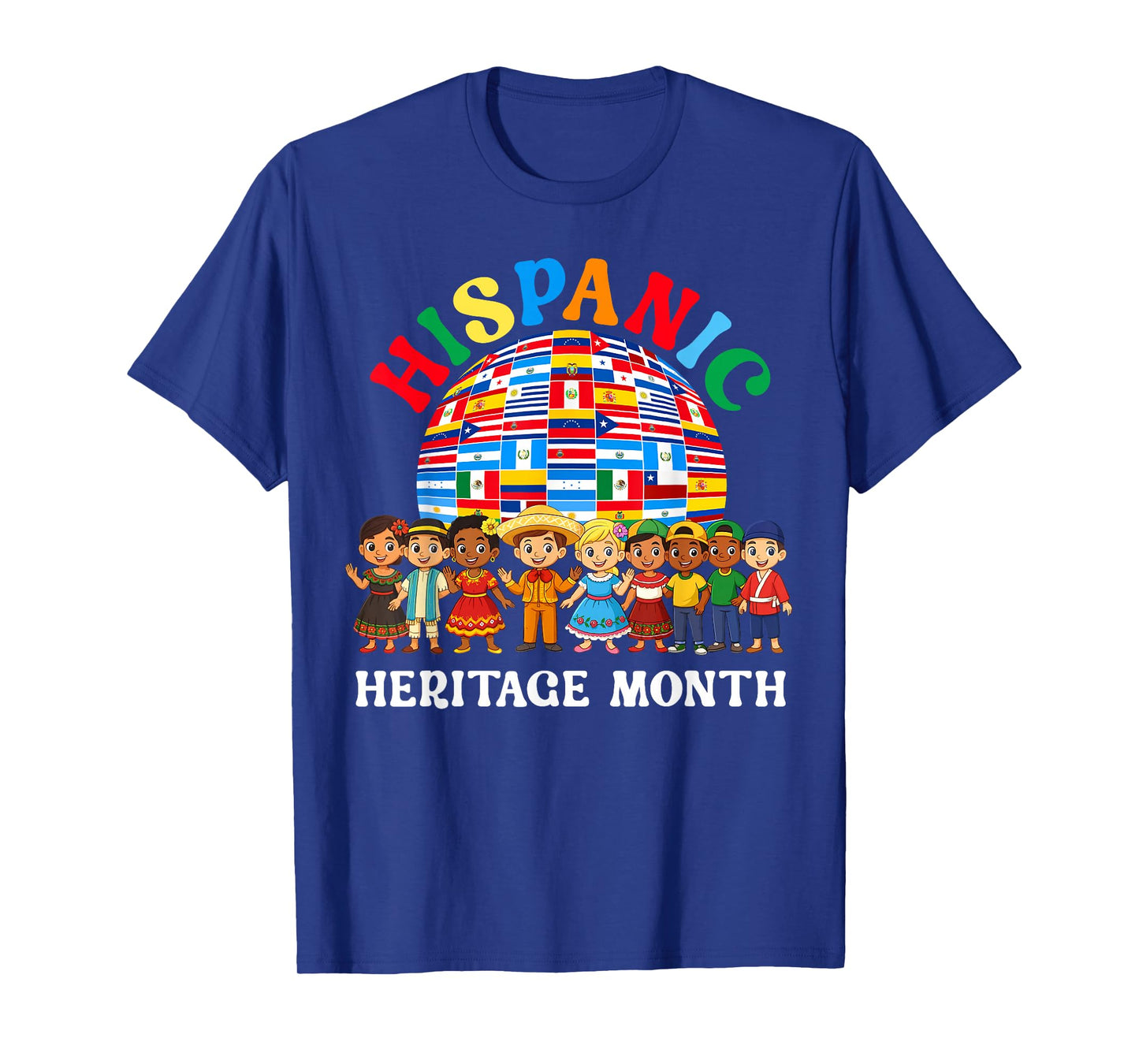 Hispanic Heritage Month All Latin Countries Boys Girls Kids T-Shirt