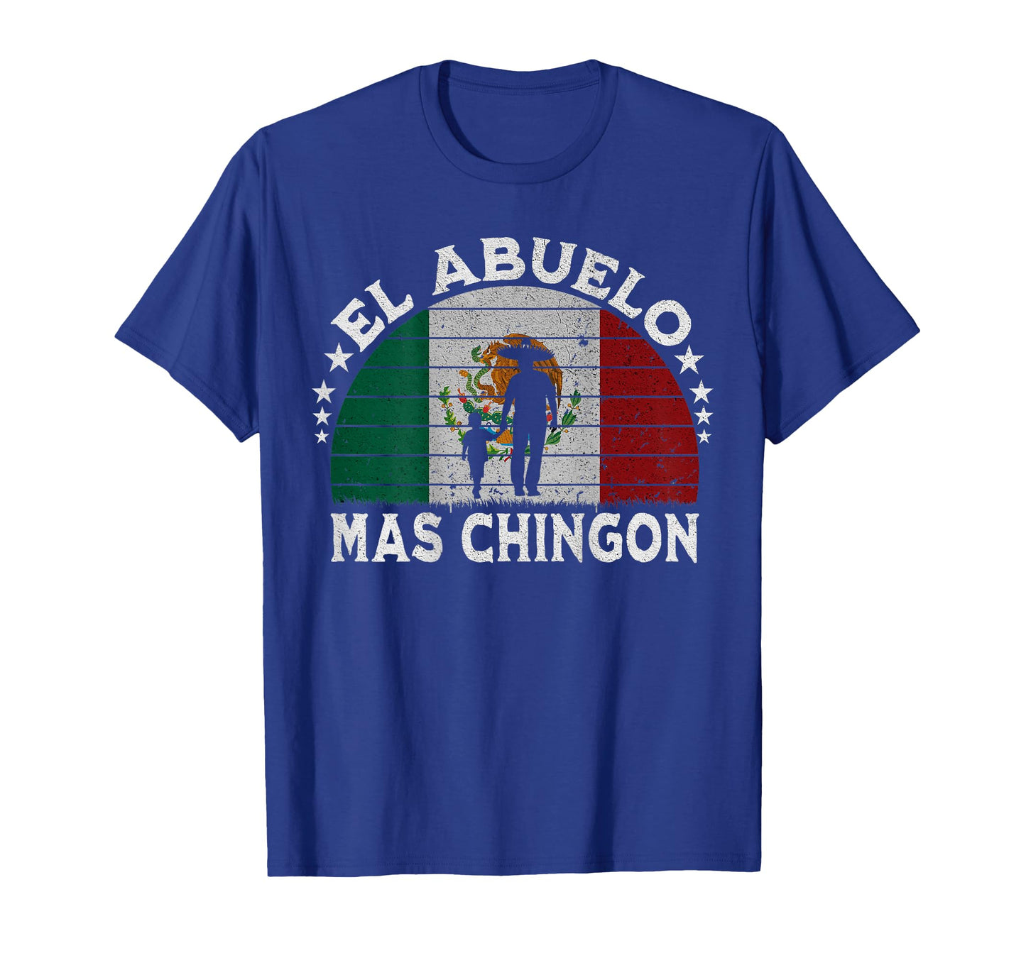 El Abuelo Mas Chingon Mexican Grandpa Cinco De Mayo Flag T-Shirt