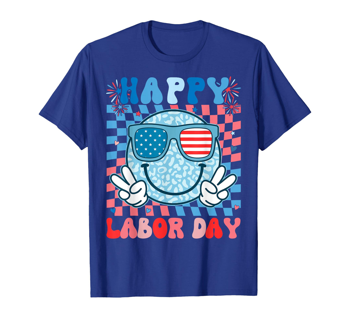 Cute Retro Happy Labor Day Patriotic Labor Day Men Women T-Shirt