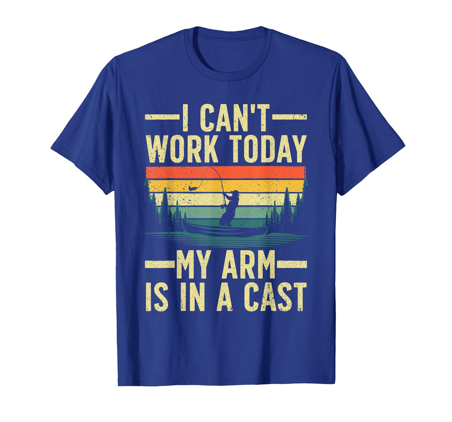 Funny Fishing For Men Women Fisherman Arm Cast Fish Hunting T-Shirt
