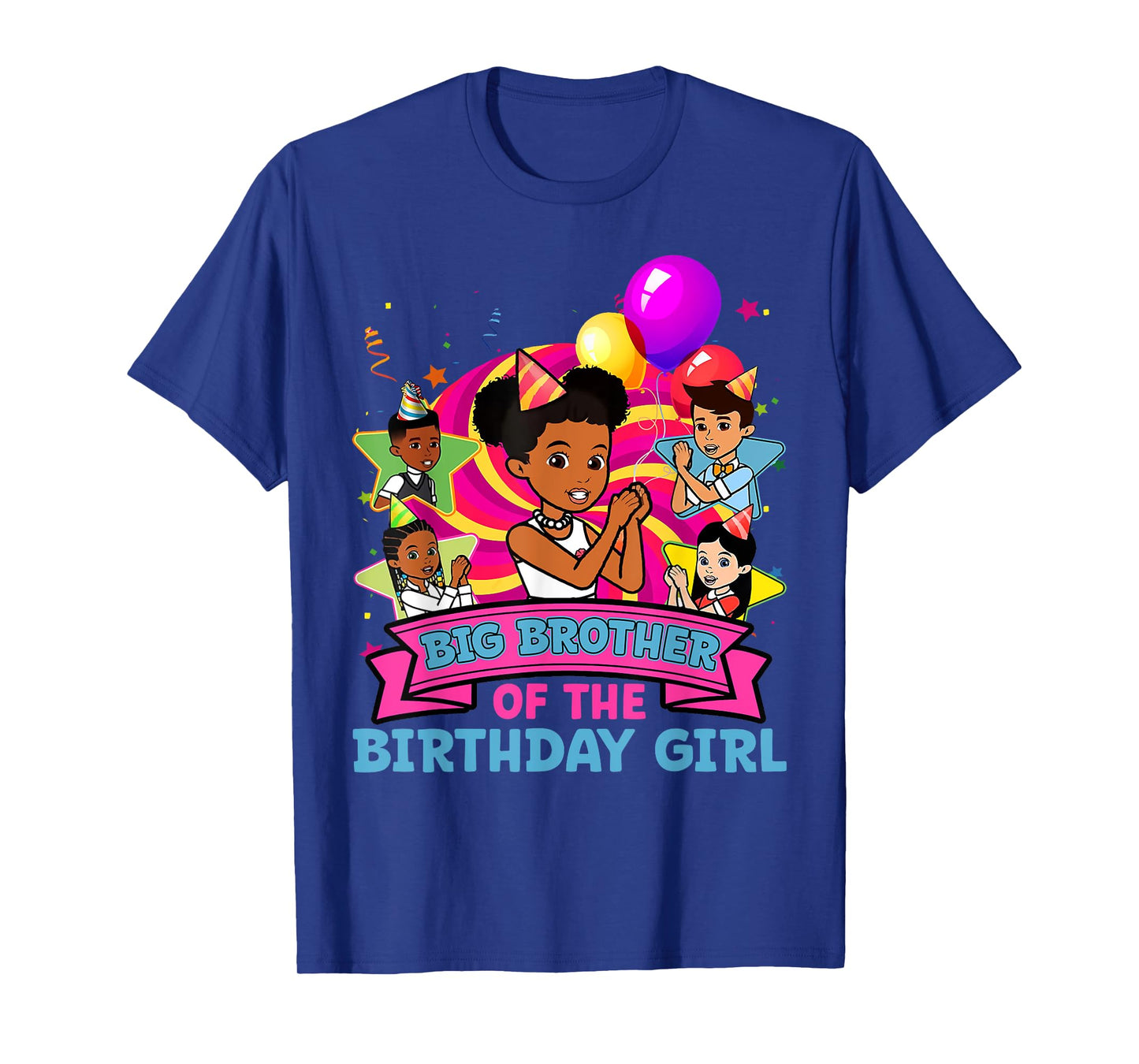 Big Brother Birthday Girl Party Pink Doll Family Decorations T-Shirt