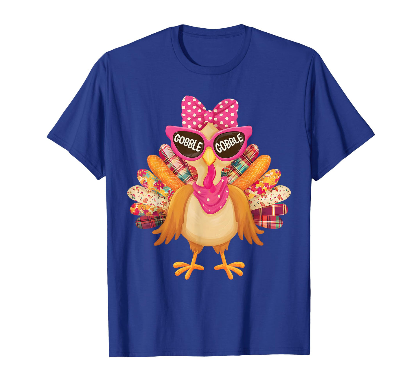 Gobble Gobble Turkey Day Girls Kids Happy Thanksgiving T-Shirt