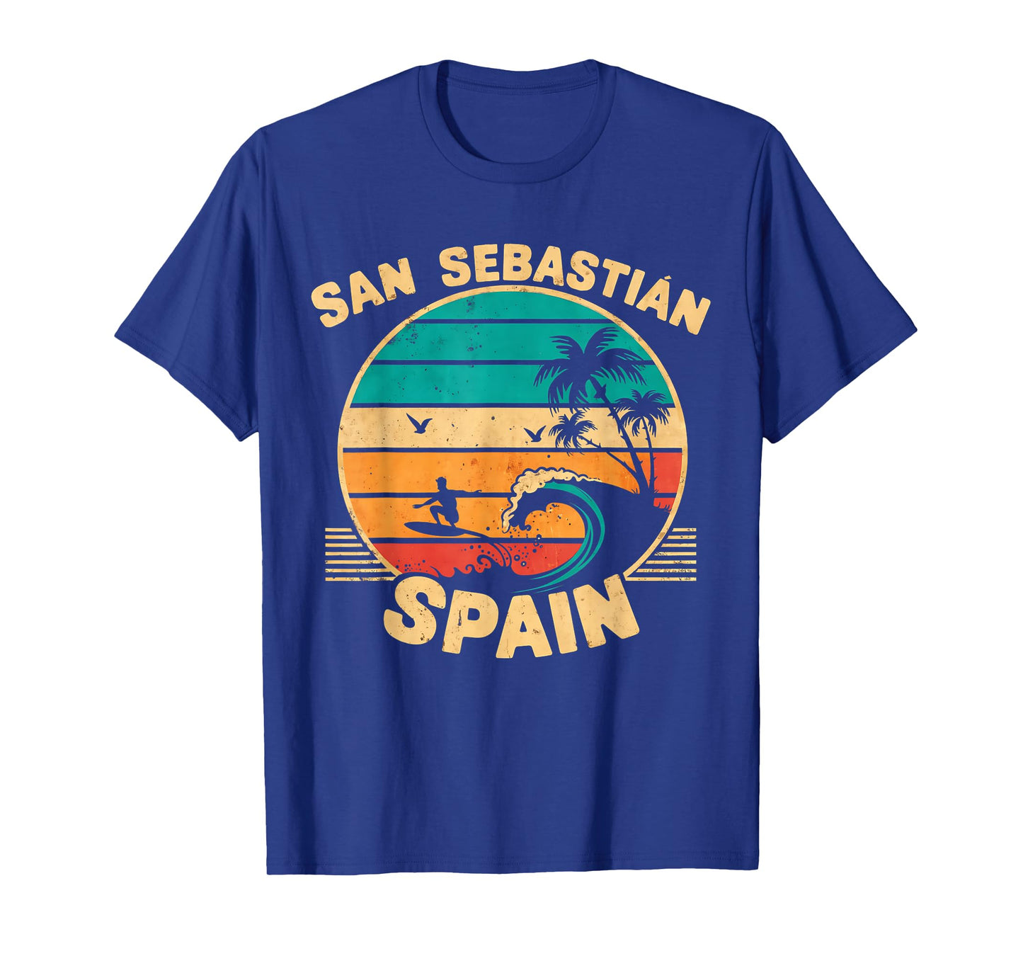 San Sebastian Spain City Passionate About Surfing Waves T-Shirt