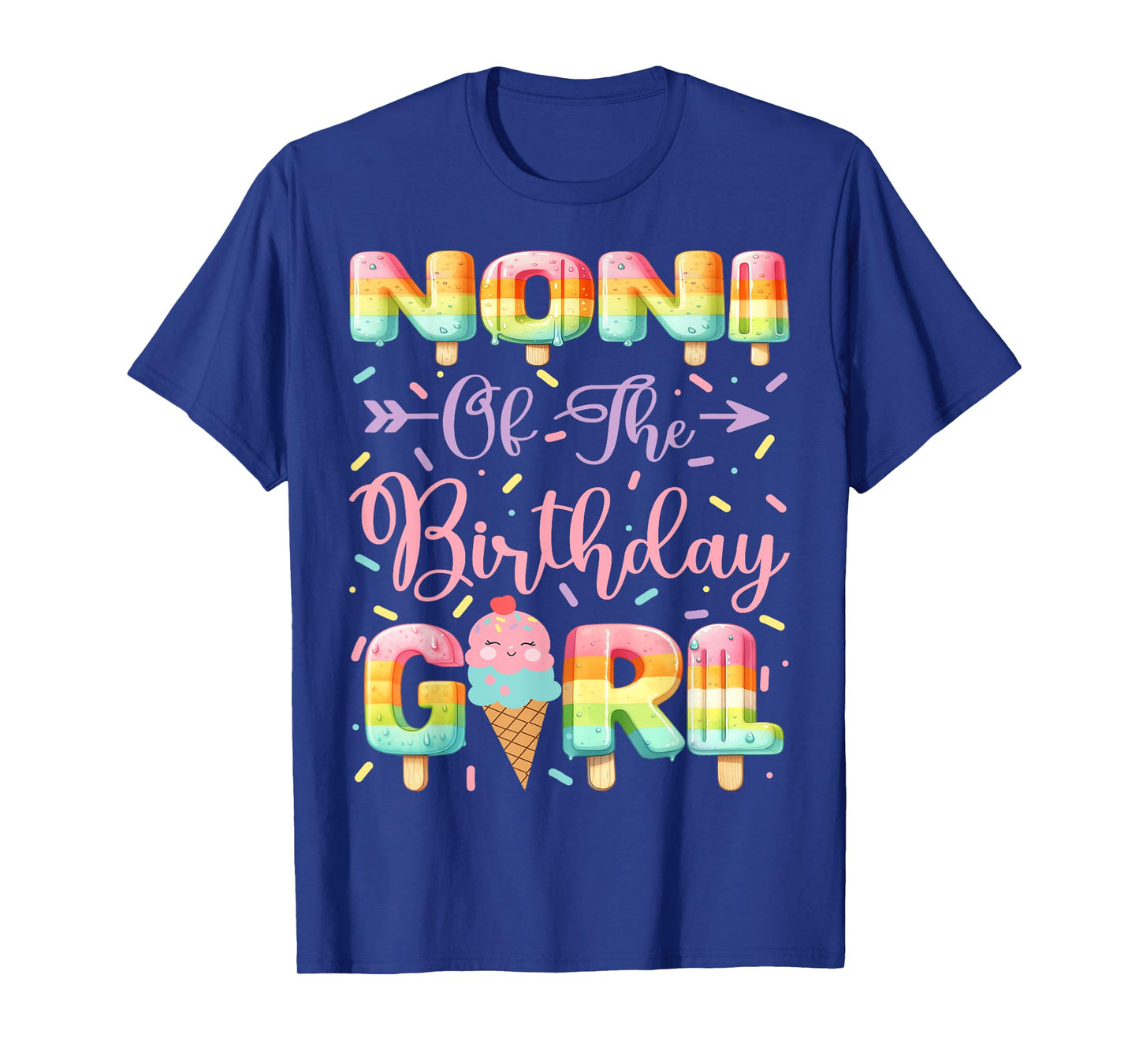 Noni Of The Birthday Girl Ice Cream 1St Birthday Party T-Shirt