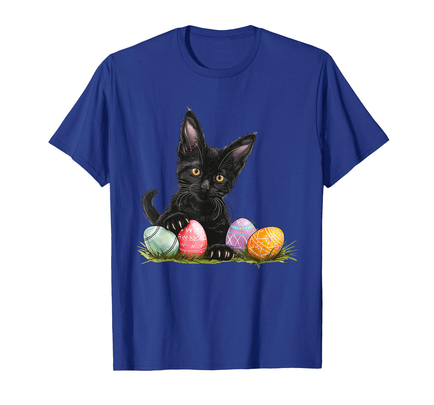 Cool Easter Black Cat Easter Black Cat Happy Easter T-Shirt for Men Women Girls Kids