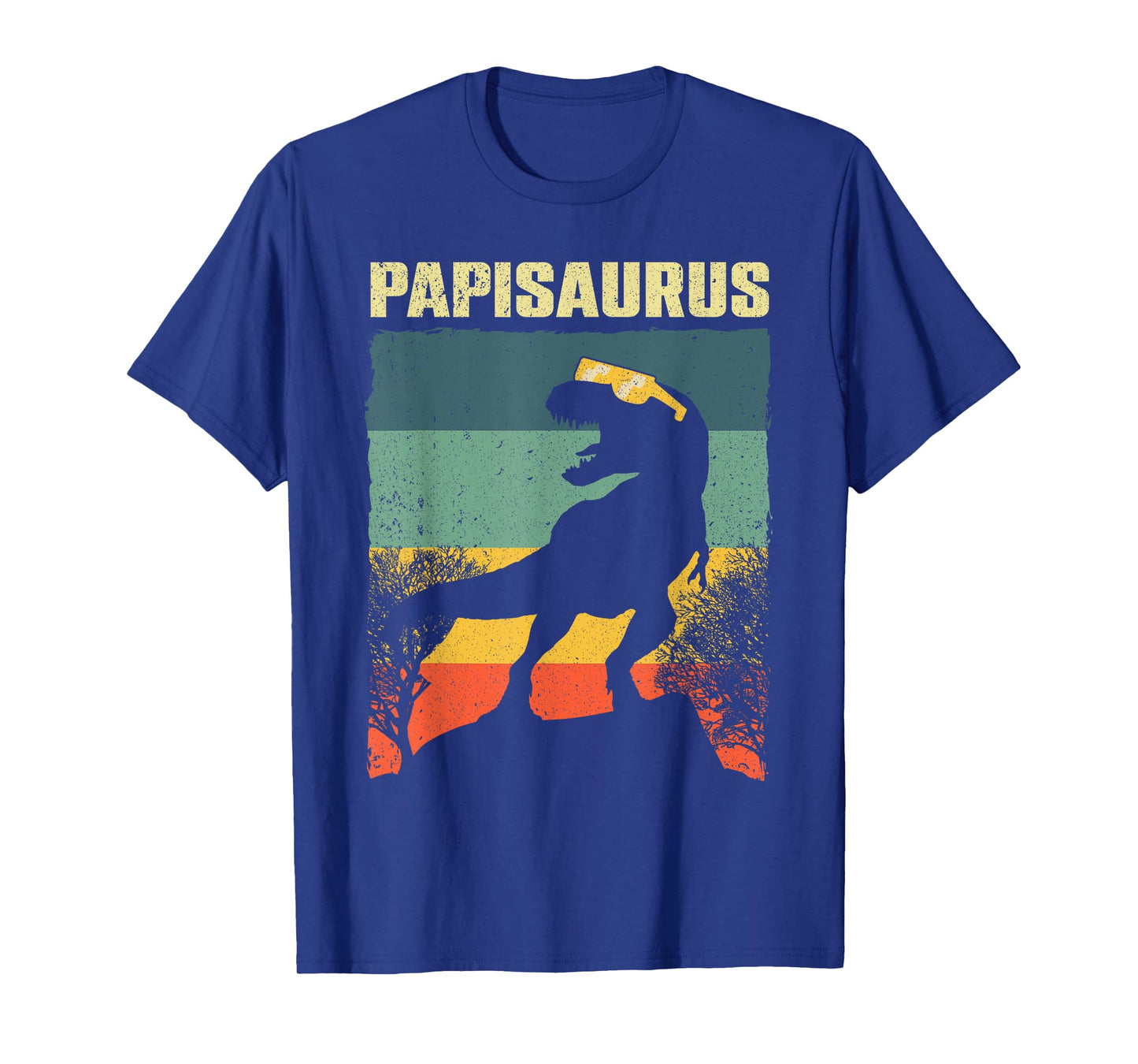 Funny Papisaurus Design For Men Dad Grandpa Dinosaur Lover T-Shirt