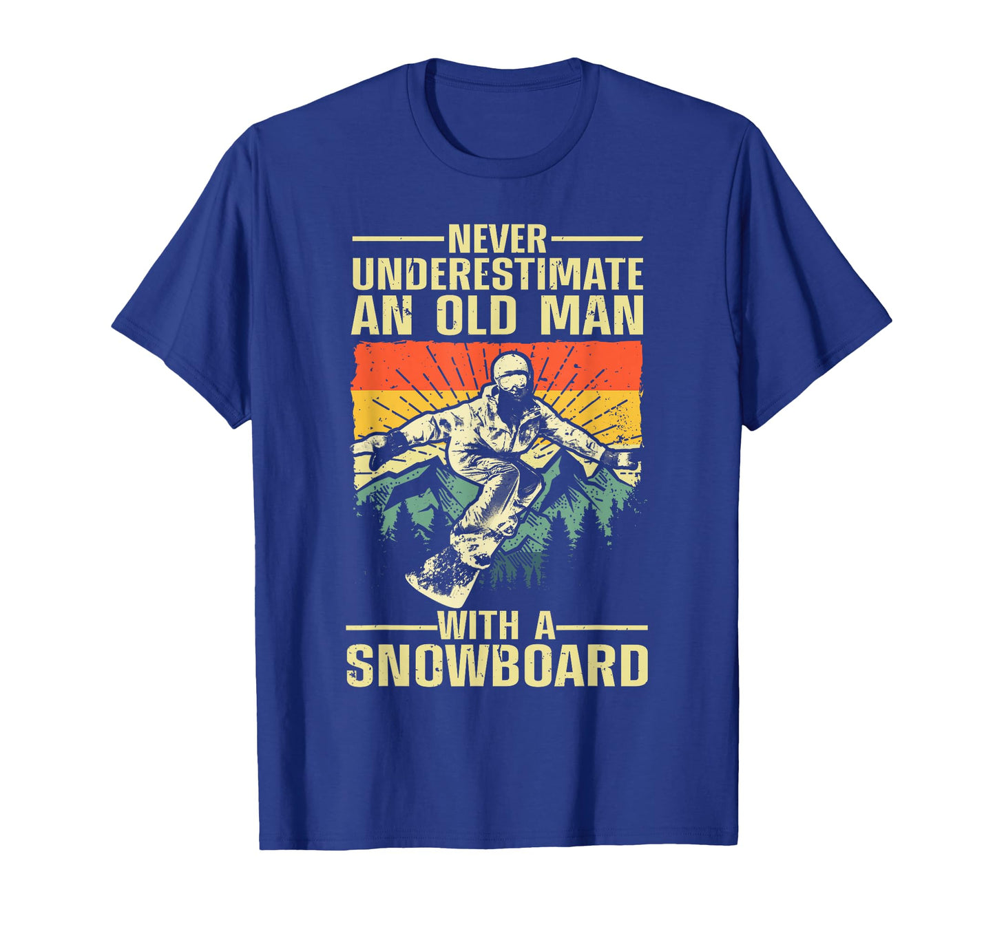 Cool Snowboarding Art For Men Grandpa Dad Winter Snowboarder T-Shirt