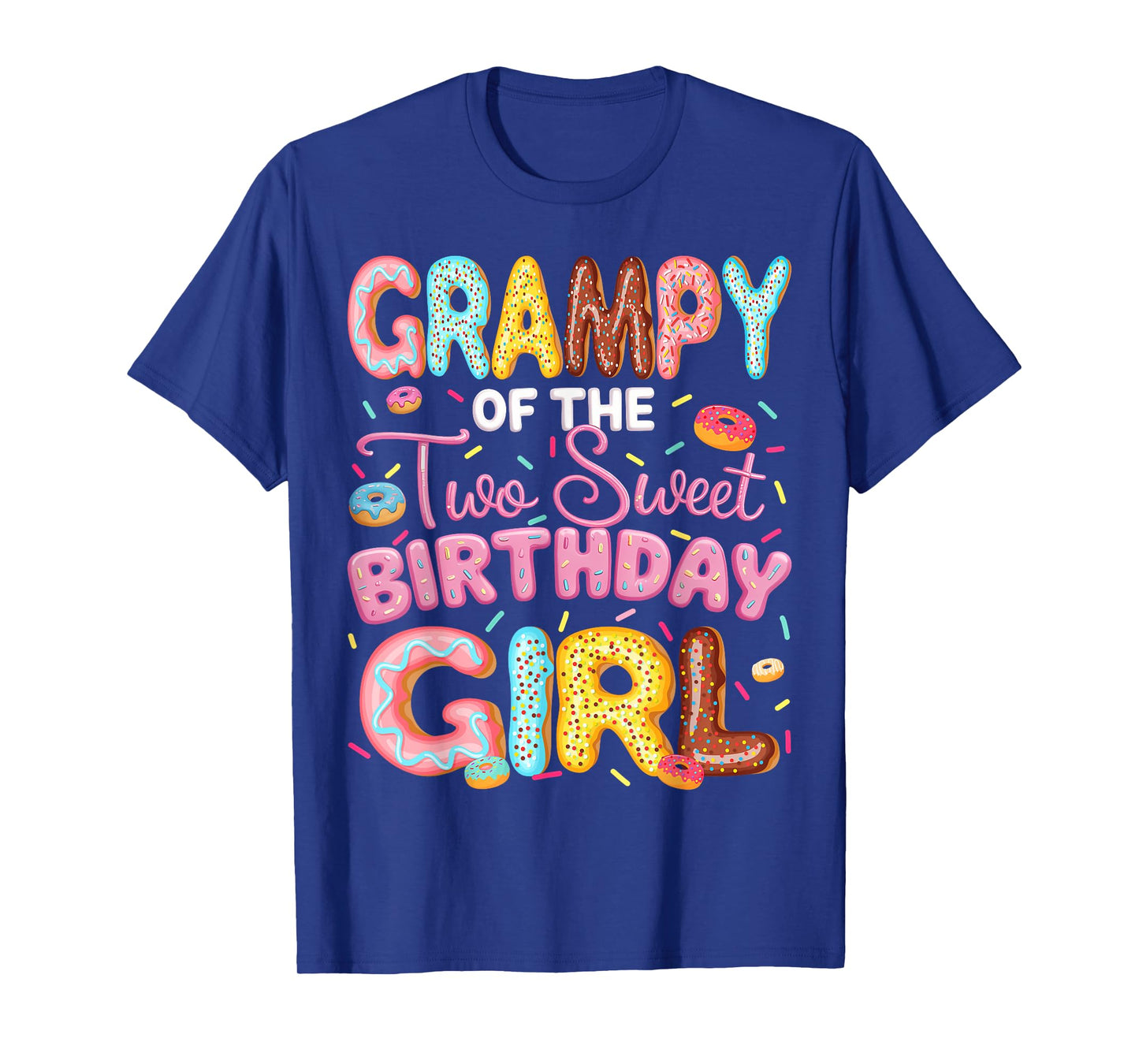 Grampy Of The Two Sweet Birthday Girl Donut 2Nd Birthday T-Shirt