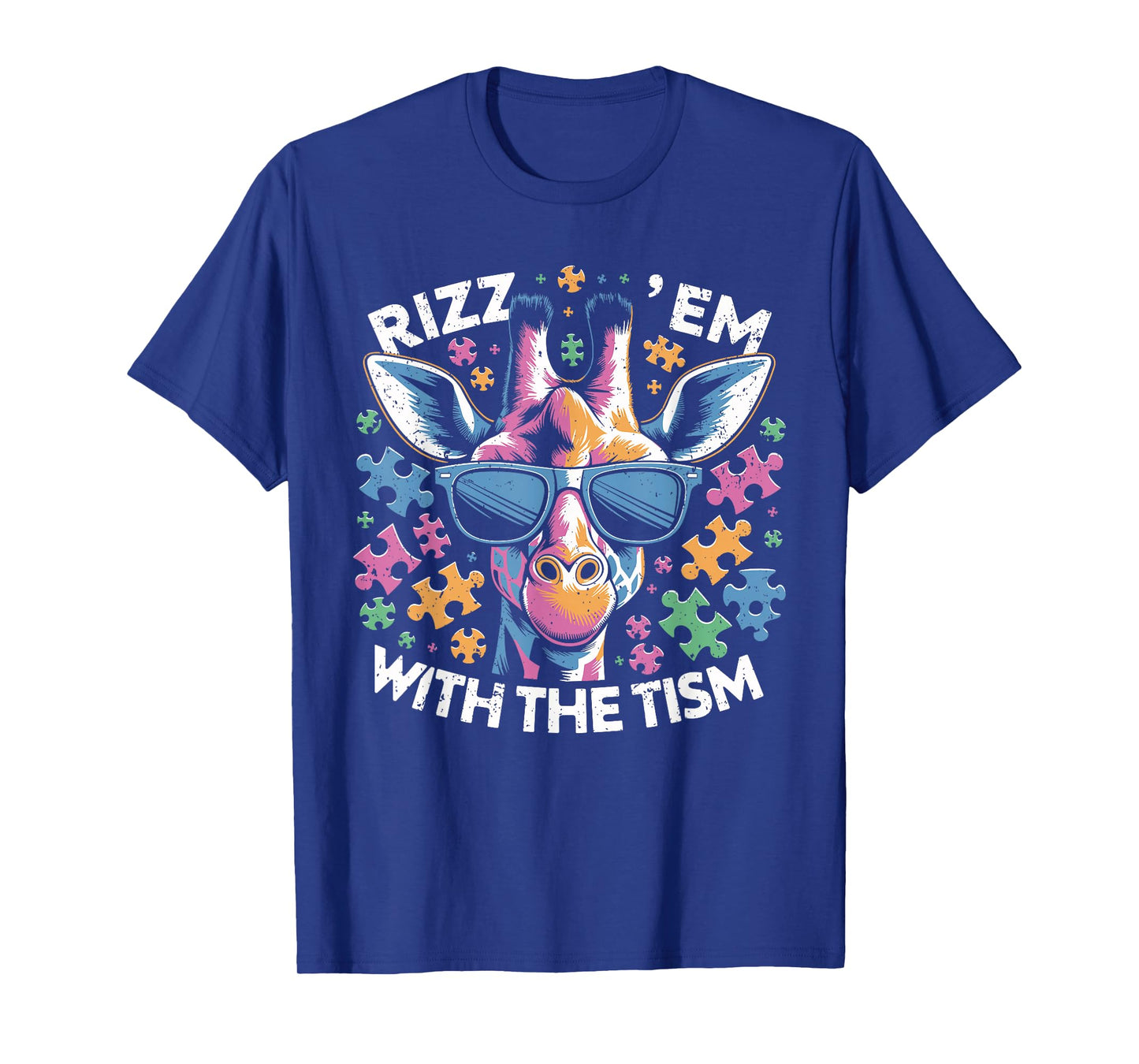 Rizz em with the tism Autistic Funny Autism Awareness Month T-Shirt