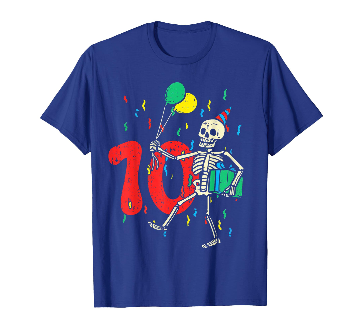 My 10th Birthday Skeleton Halloween 10 Year Old Funny Gift T-Shirt