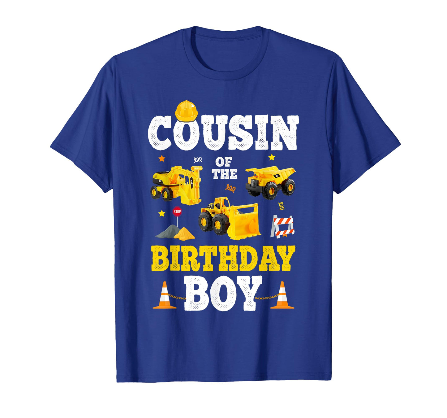 Cousin Of The Birthday Boy Bday Construction Crew Trucks T-Shirt