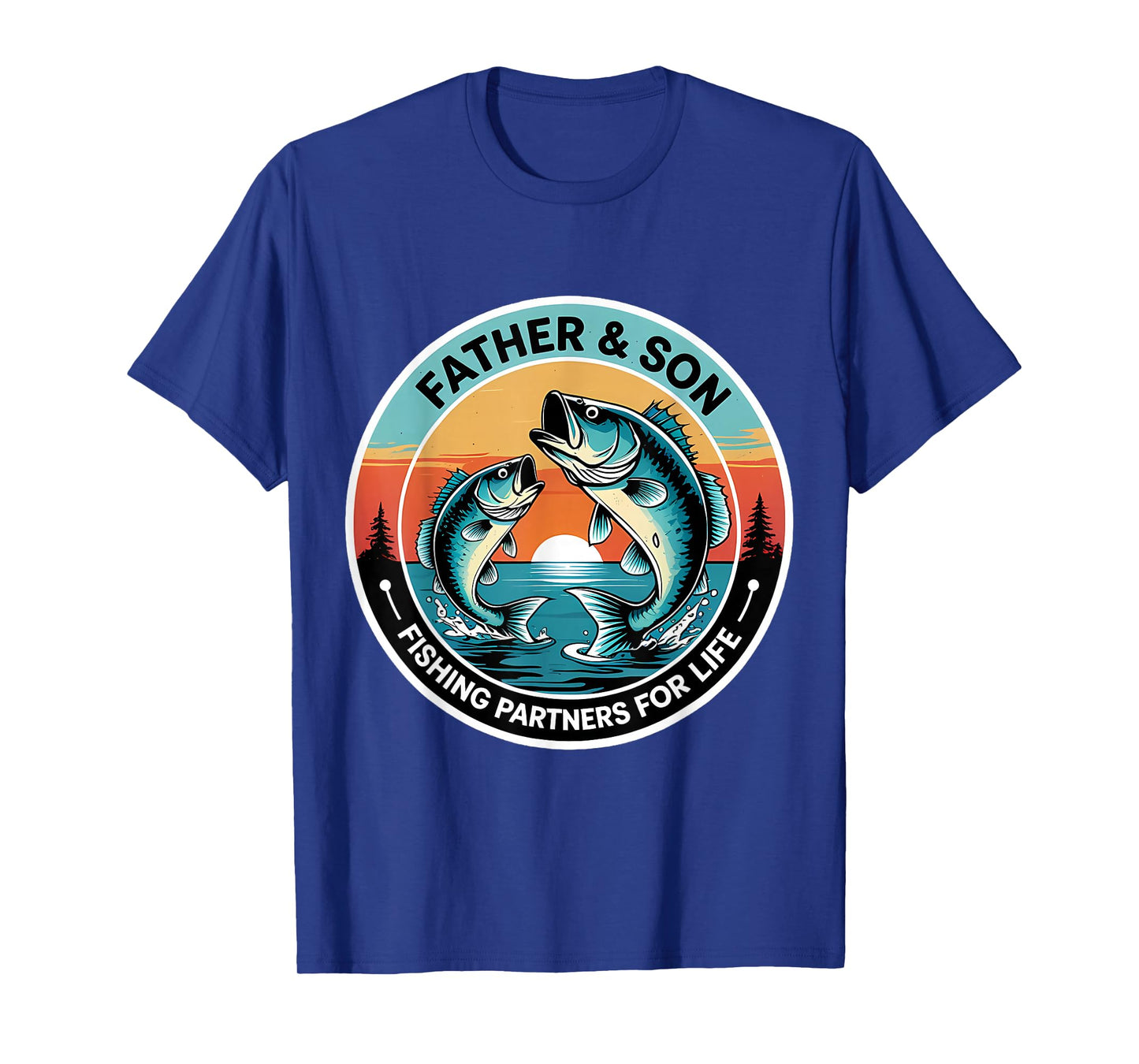 Father And Son Fishing Partners For Life Dad Fisher Angling T-Shirt