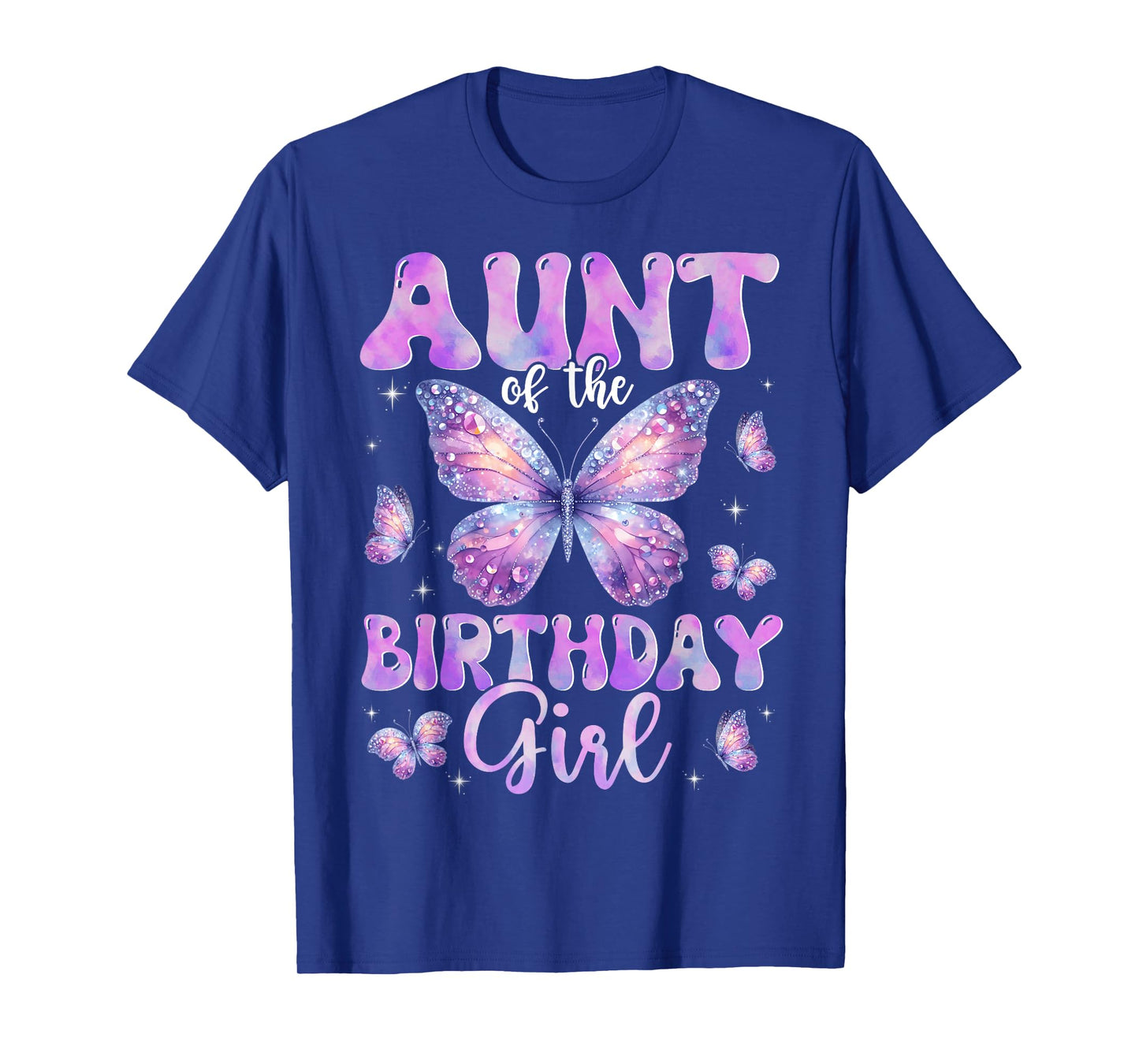 Aunt Of The Birthday Girl Butterfly Family Matching T-Shirt