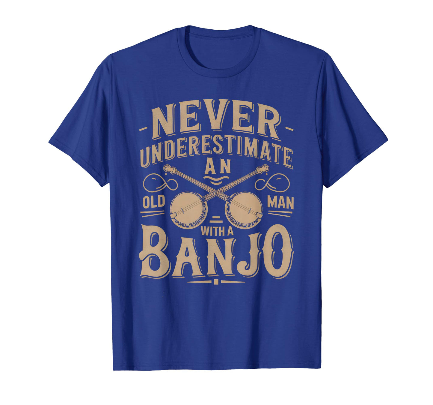 Never Underestimate An Old Man With A Banjo Player T-Shirt