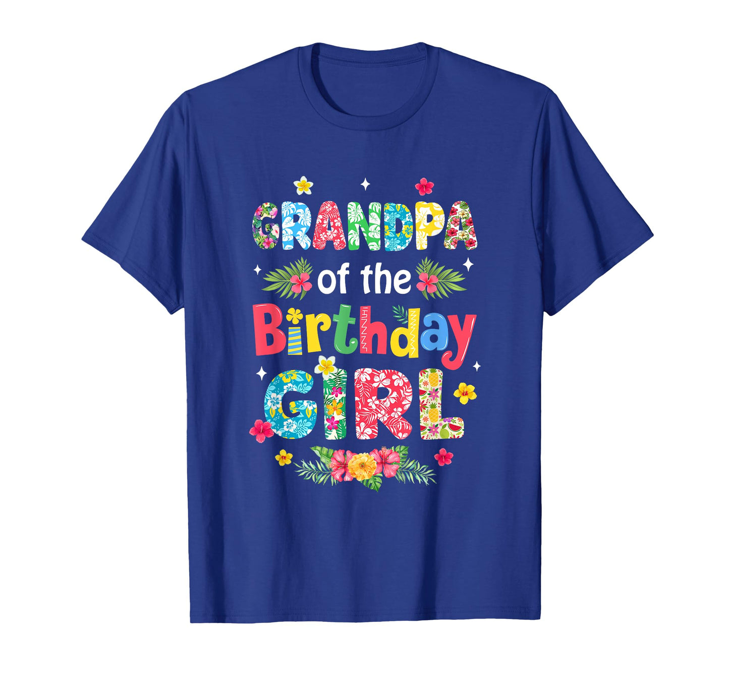 Grandpa Of The Birthday Girl Hawaii Family Party Decor T-Shirt