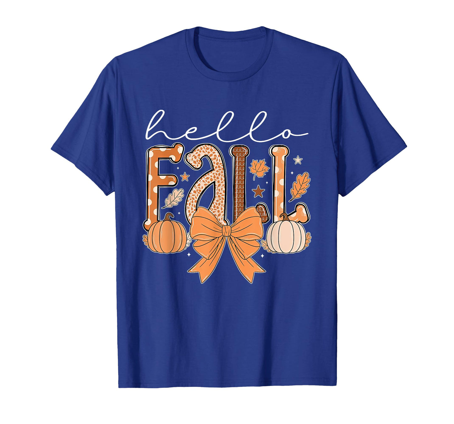 Hello Fall Autumn Vibes Thanksgiving Holiday Men Women Kids T-Shirt