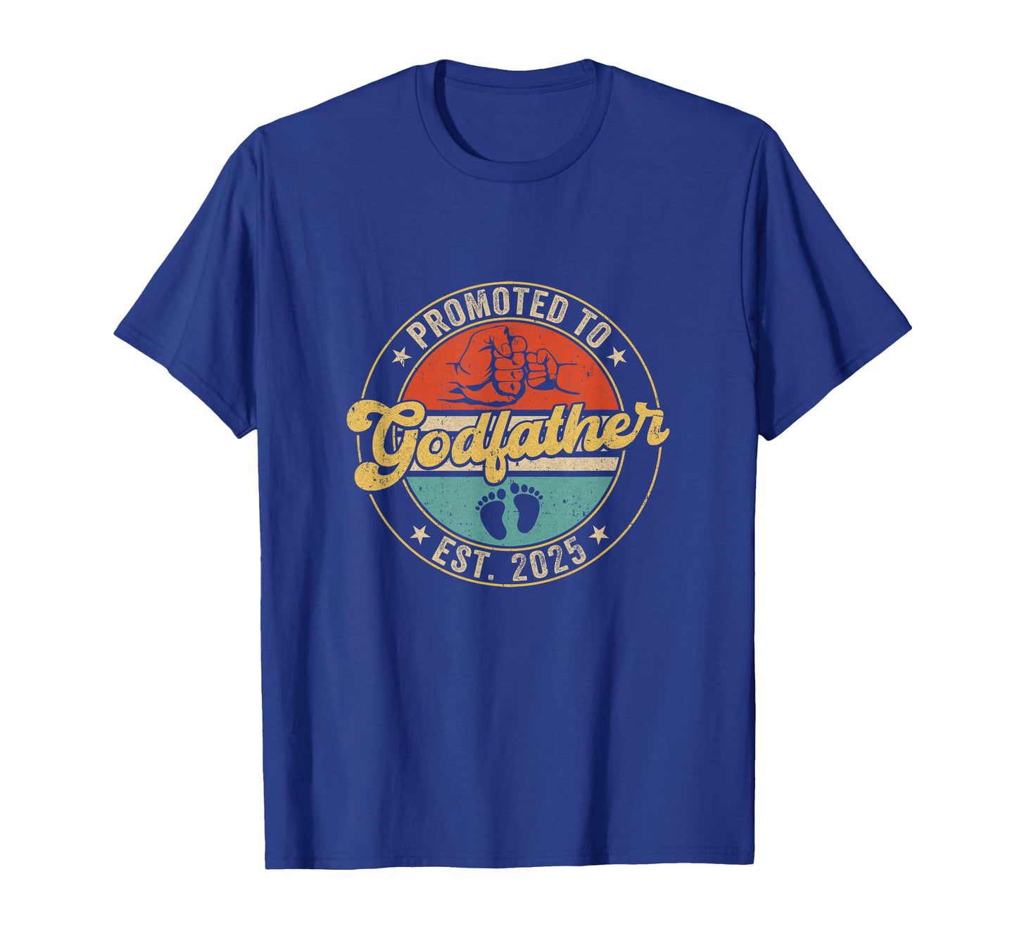 Promoted To Godfather 2025 Pregnancy New First Uncle Retro T-Shirt