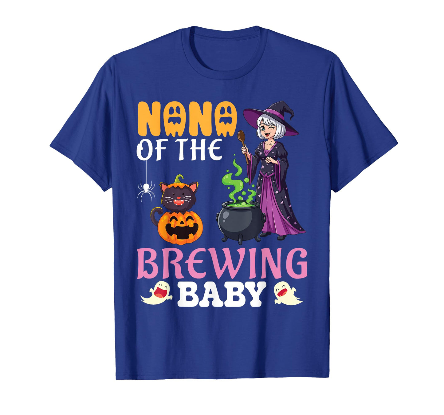 Nana of The Brewing Baby Witchy Funny Halloween Pregnancy T-Shirt
