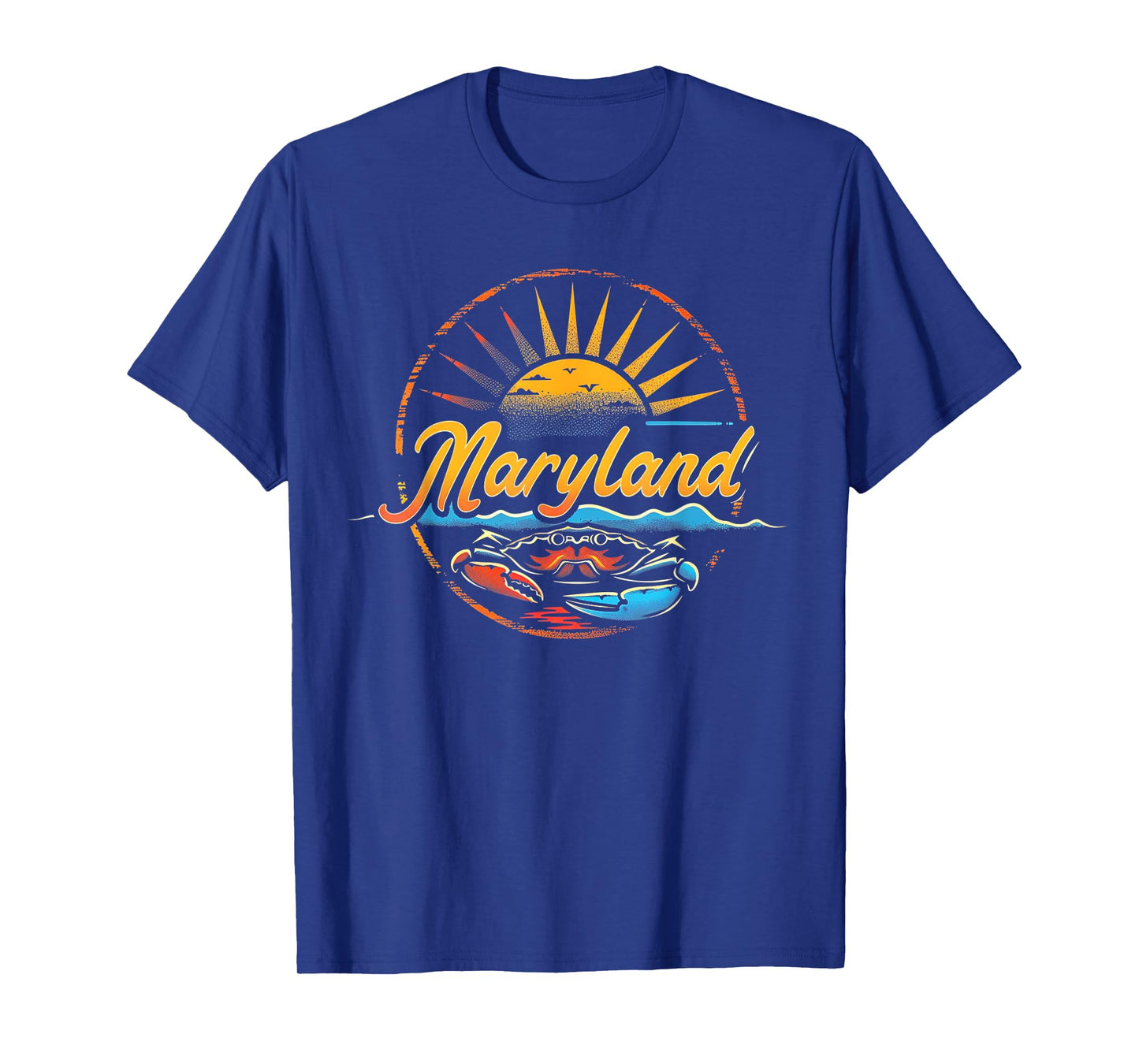 Maryland - Cool Funny Graphic Vintage Men Women Retro Crab T-Shirt