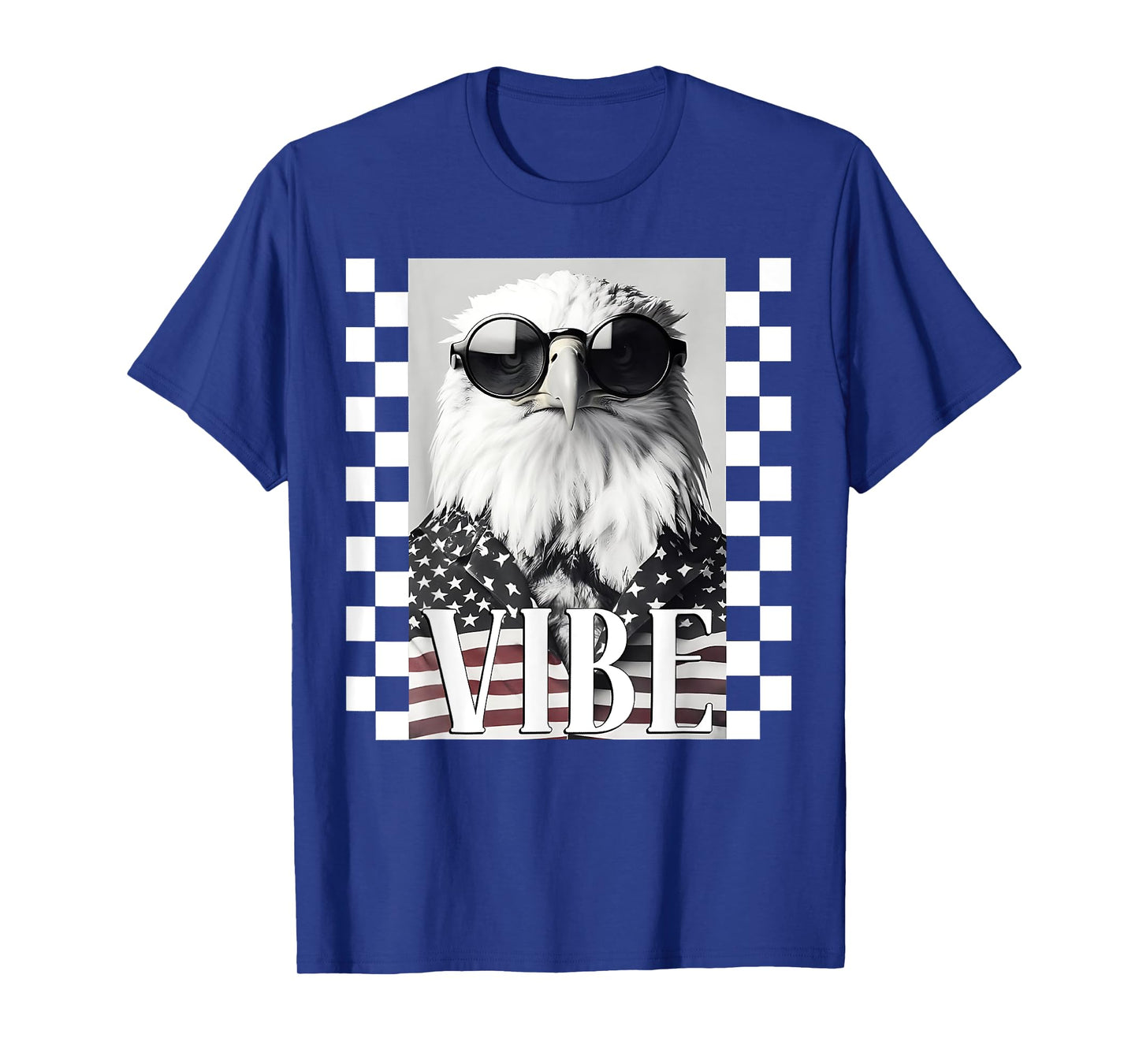American Flag Patriotic Eagle Vibe Men Boys 4th of July T-Shirt
