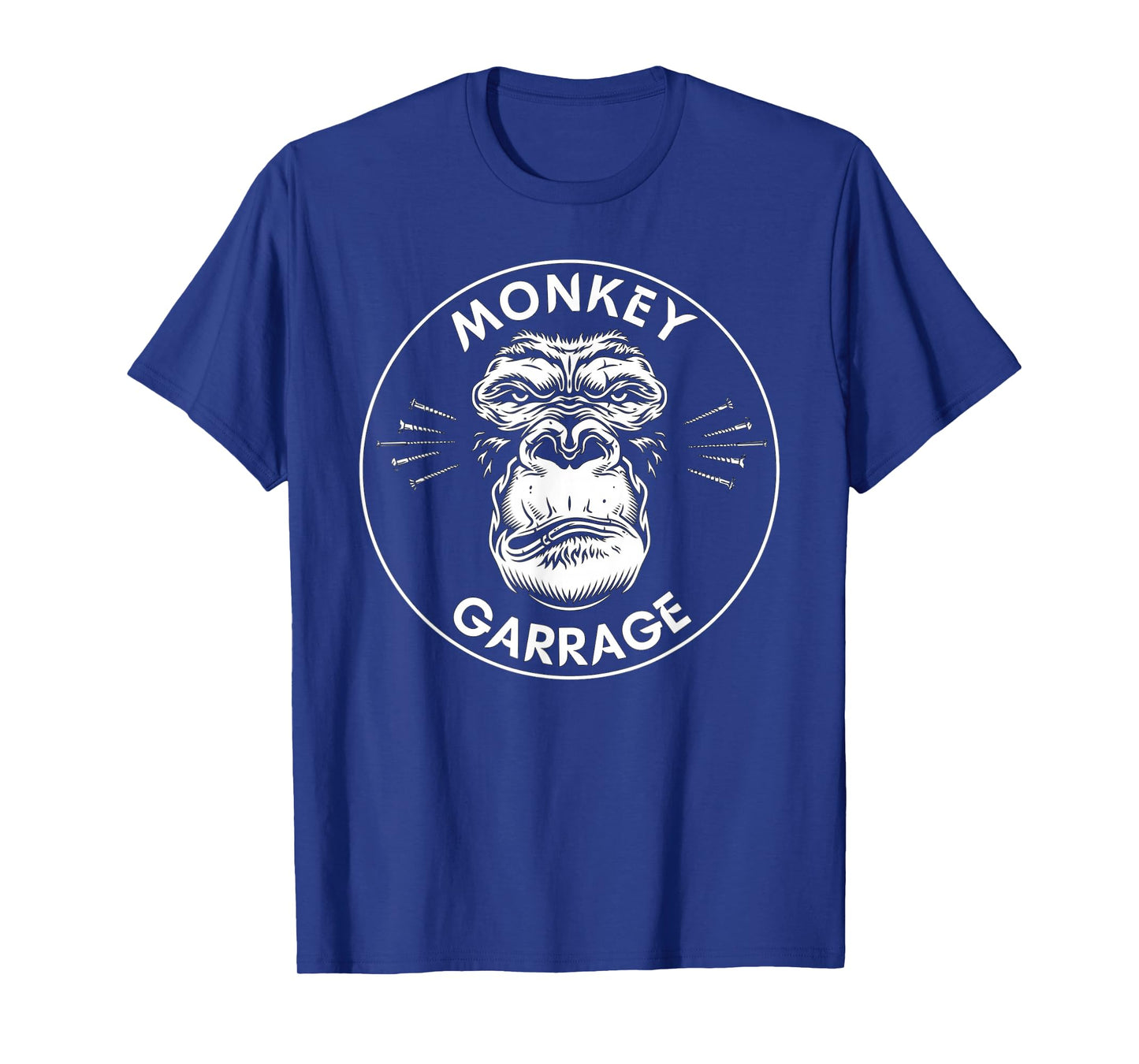 Monkey Garage: Gas Station Screwed Up Ape Head T-Shirt