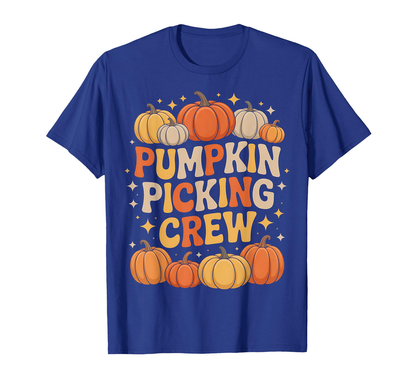 Groovy Pumpkin Picking Crew Matching Family Tee Autumn T-Shirt
