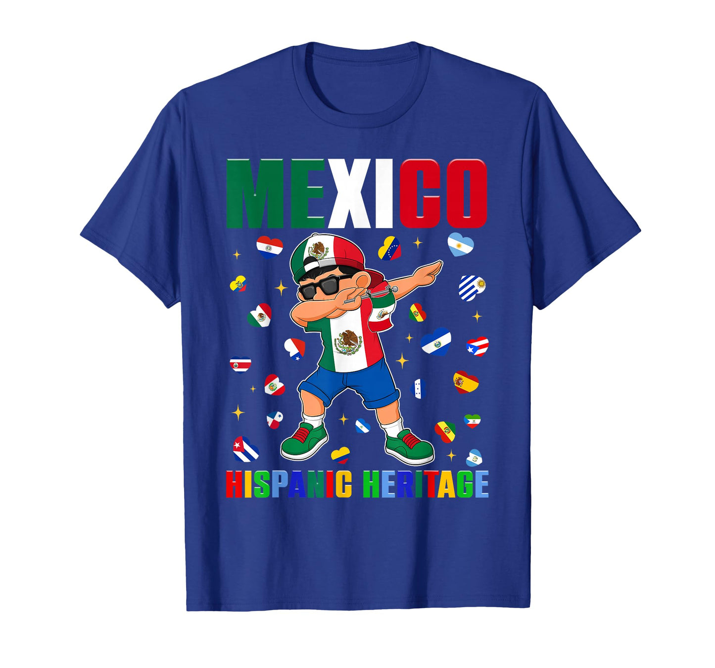 Mexico Hispanic Heritage Month Mexican Flag Latino Boys Kids T-Shirt