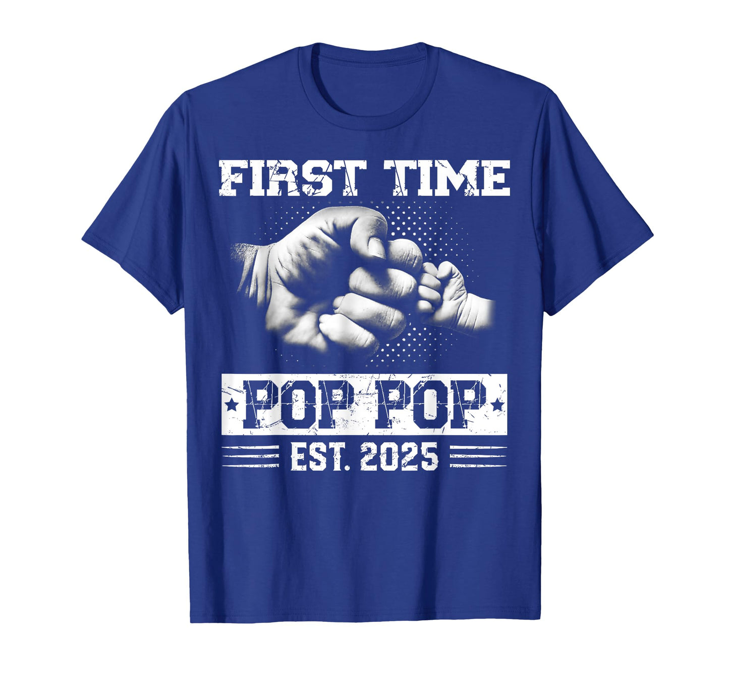 First Time Pop Pop Est 2025 Pregnancy Announcement Grandpa T-Shirt