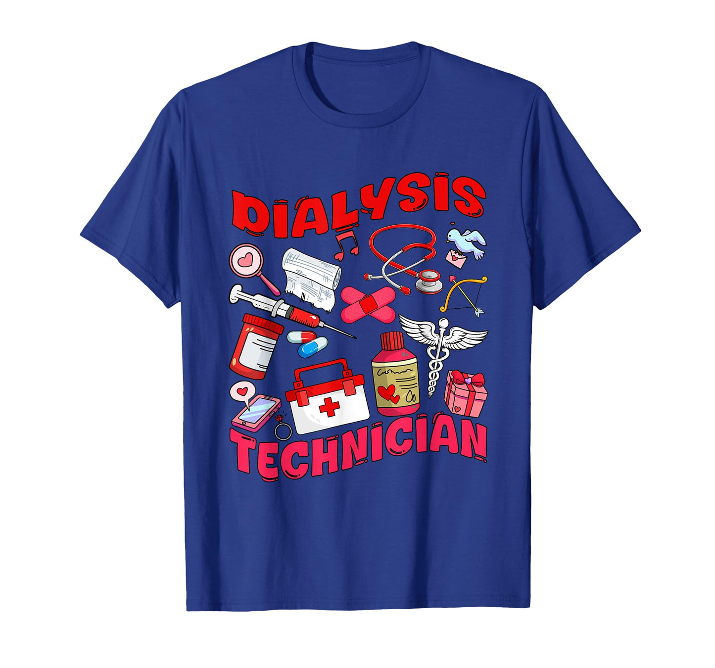 Dialysis Technician Nurse Job Tools Valentine Medical Team T-Shirt