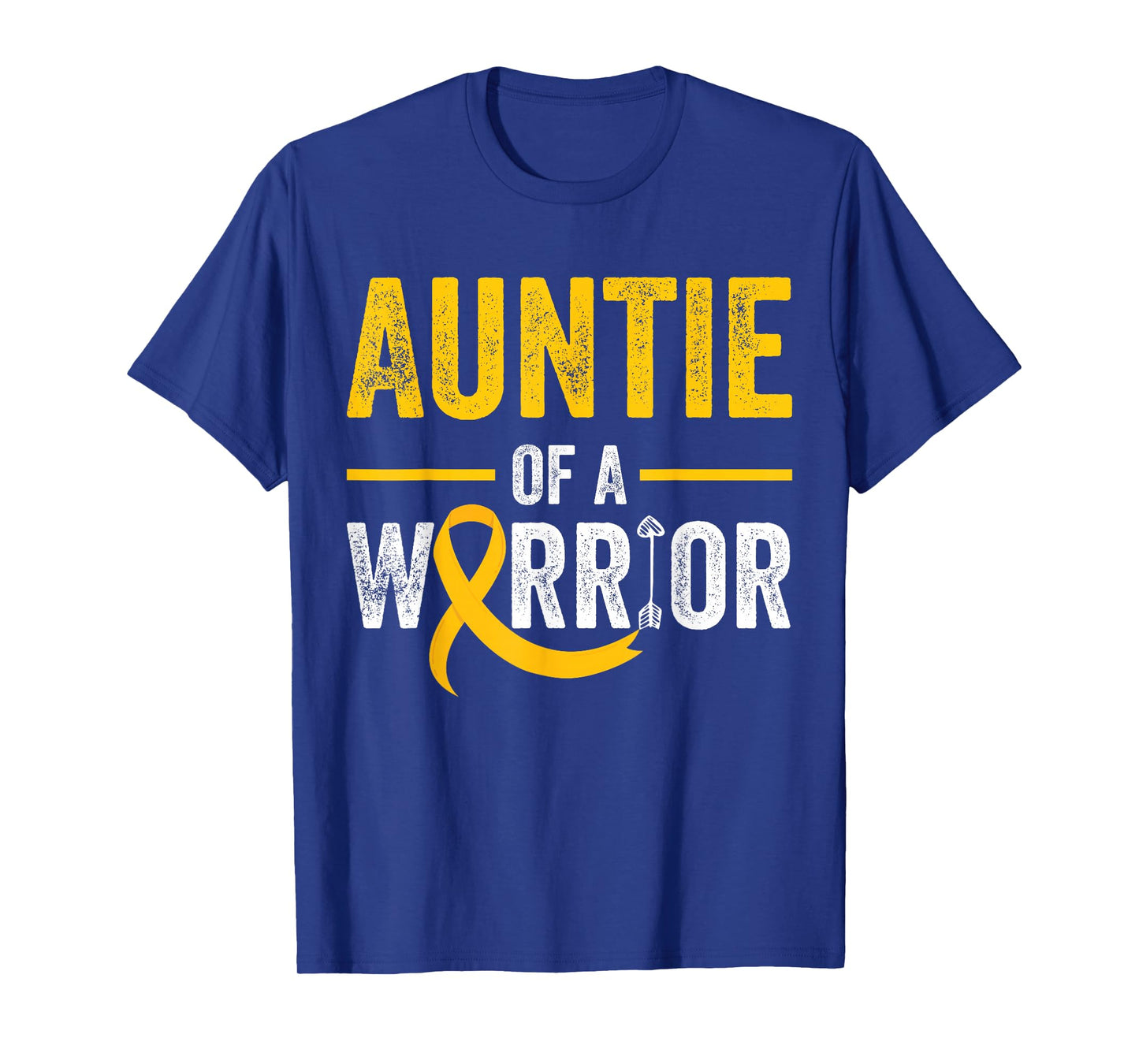 Auntie Of A Warrior Childhood September Cancer Awareness T-Shirt