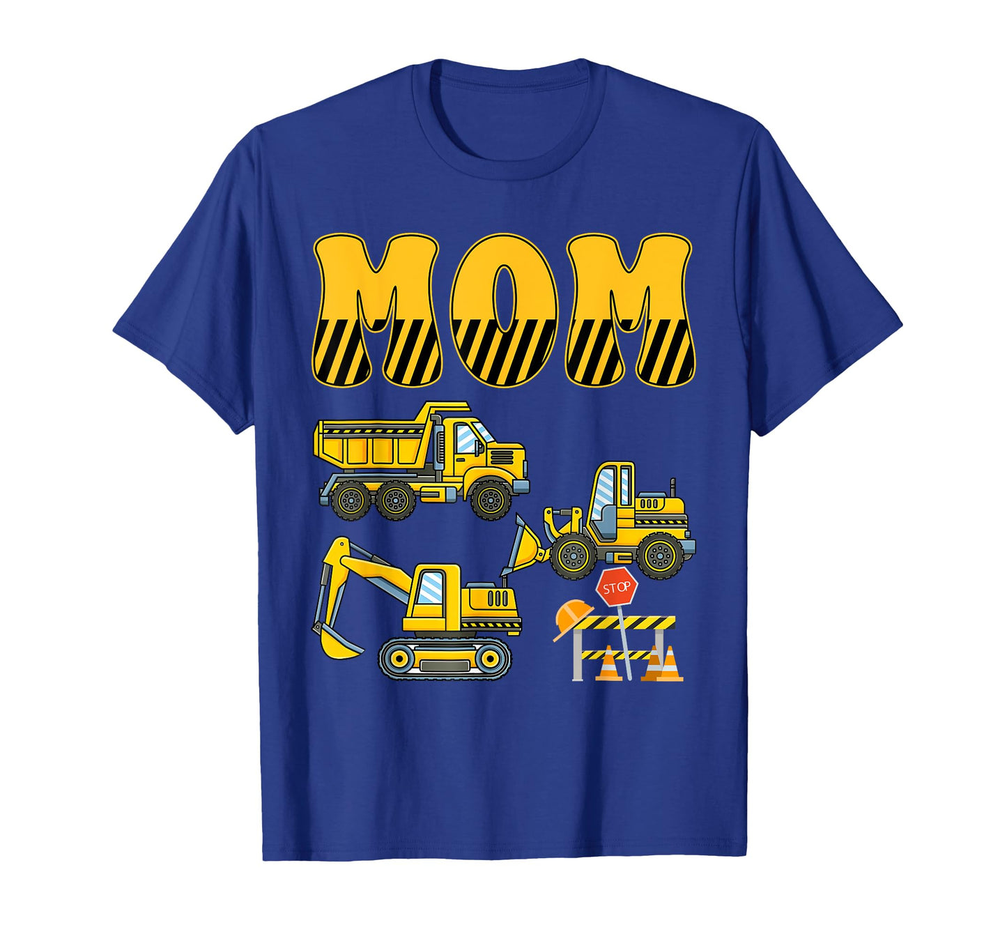 Funny Mom Dad Construction Excavator Kids Boy Family Set T-Shirt
