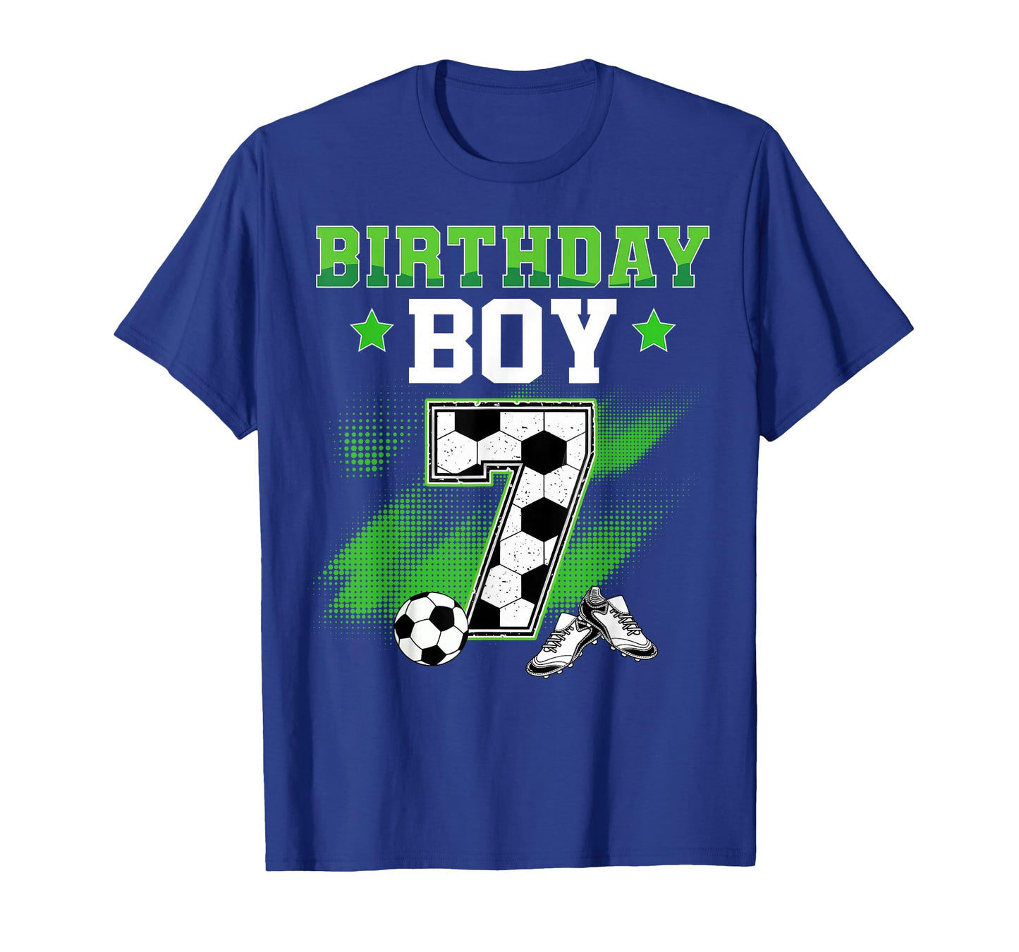 7th Birthday Boy Soccer 7 Year Old Sport 7yr Boys Party Kids T-Shirt