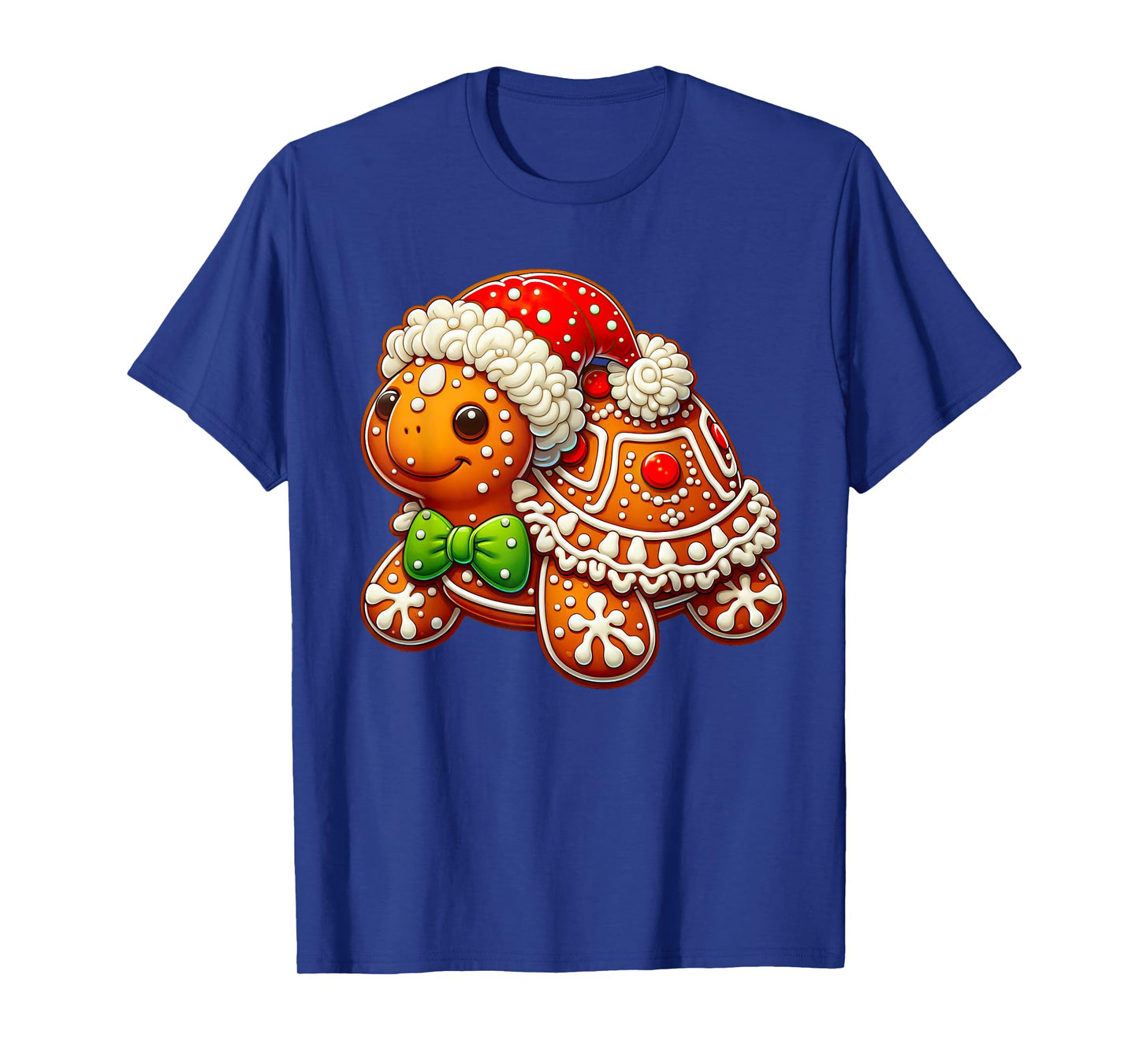 Cute Turtle Lovers Christmas Outfits Boy Girl Funny Gingerbread Man Turtle Christmas Womens Mens Kids T-Shirt