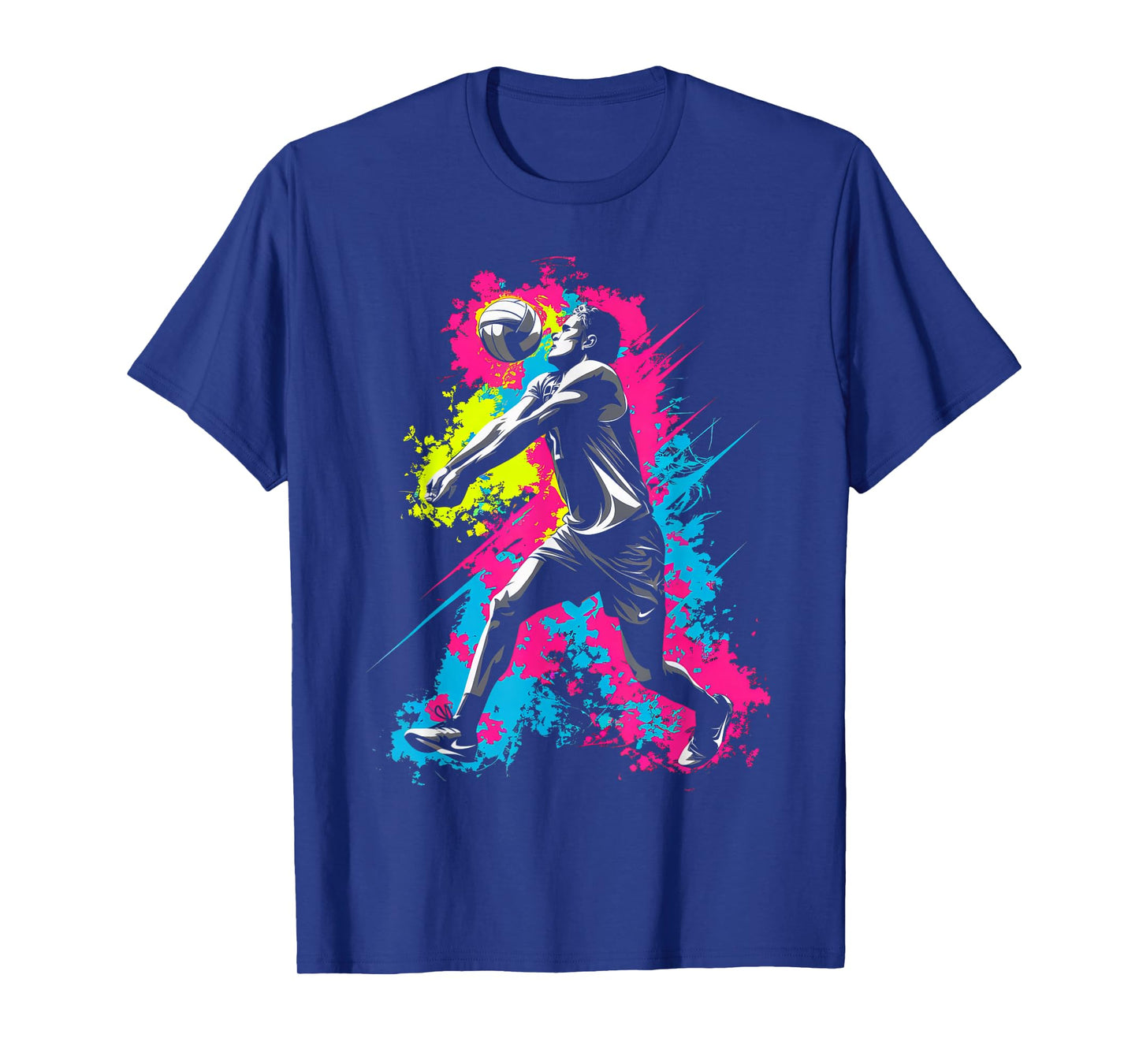 Colorful Volleyball Player for Men Women Kids Volleyball T-Shirt
