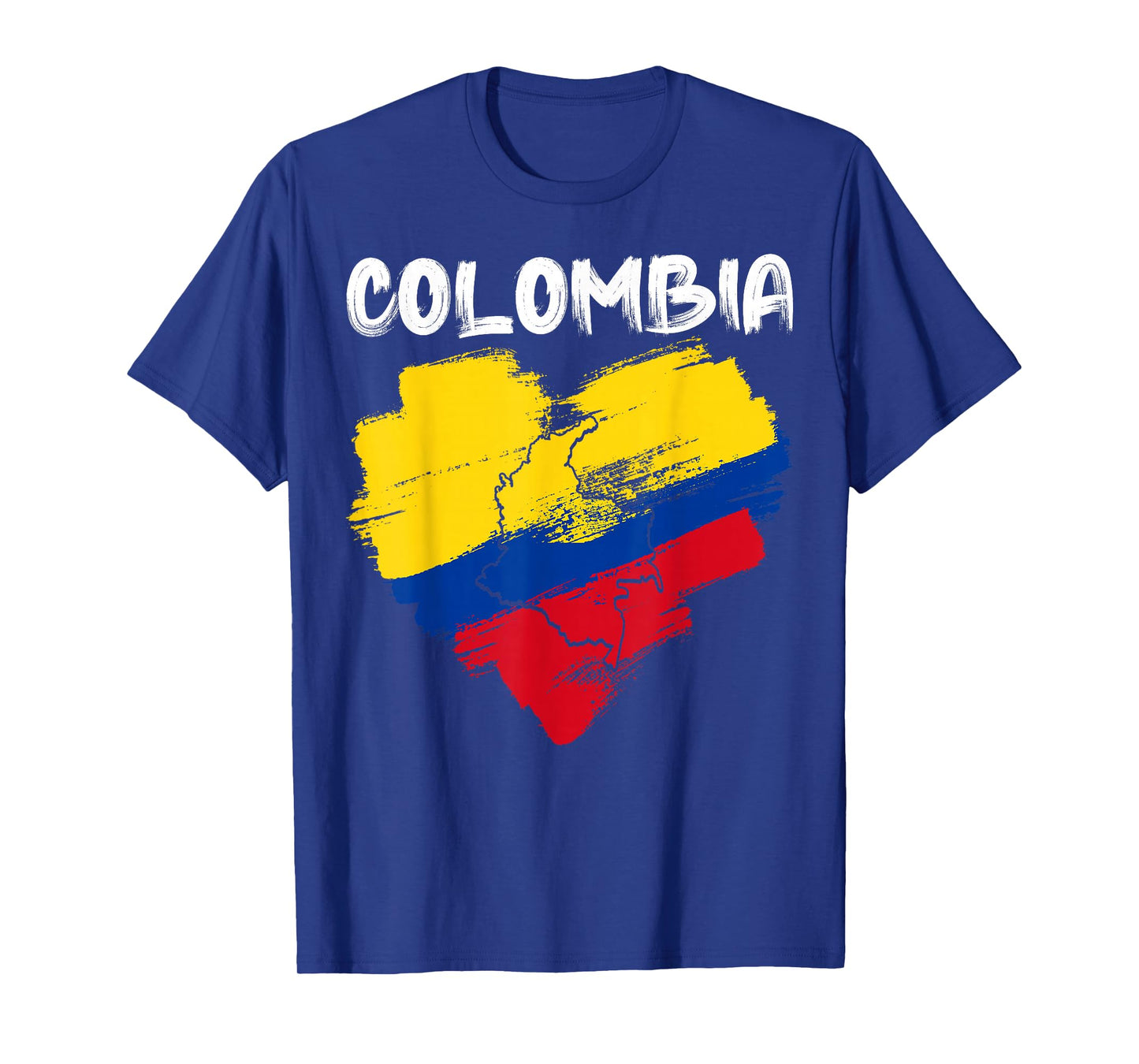 Colombia Pride Hispanic Heritage Month Colombian Flag Heart T-Shirt