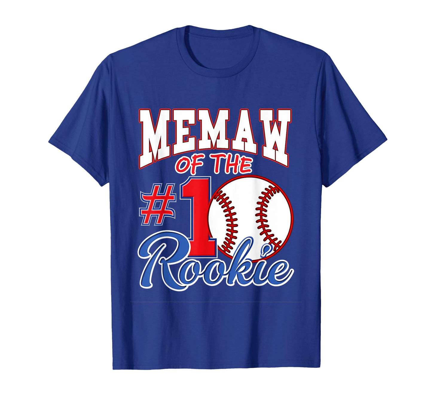 Retro Grandma Memaw Of The Number 1 Rookie Baseball T-Shirt