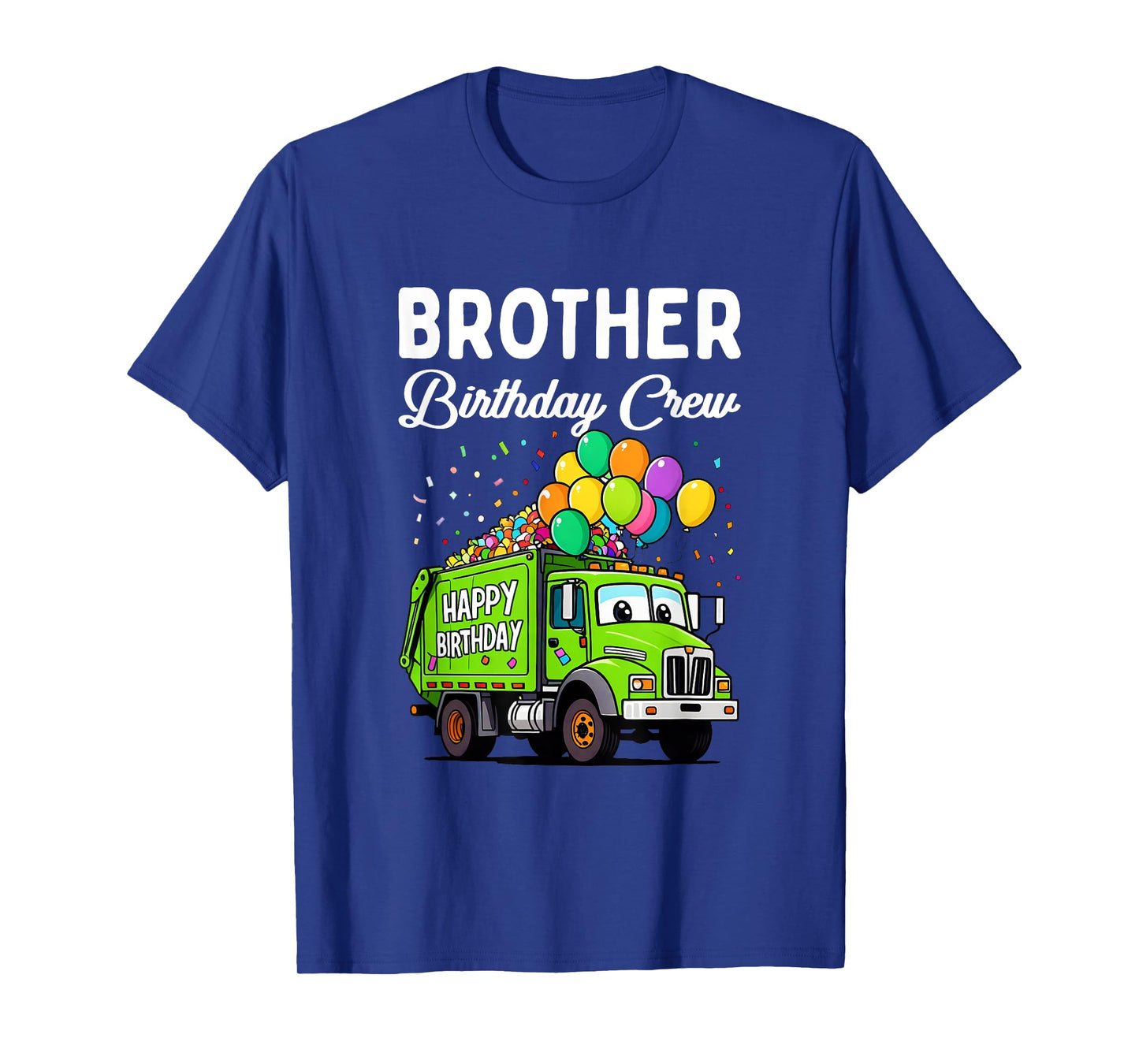 Brother Birthday Crew Boy Garbage Truck Bday Family Matching T-Shirt